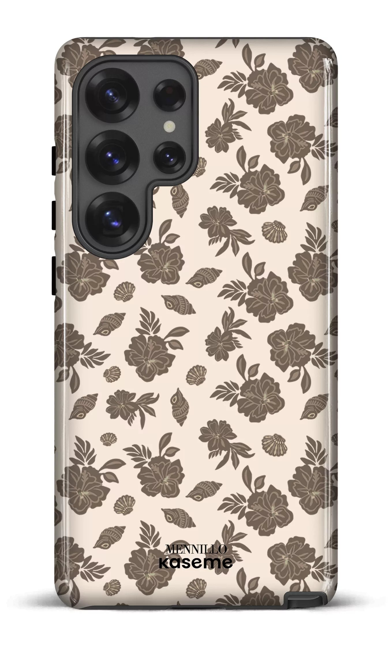 Galaxy S25 Ultra Tough (Gloss) Floral Brown by Mennillo -