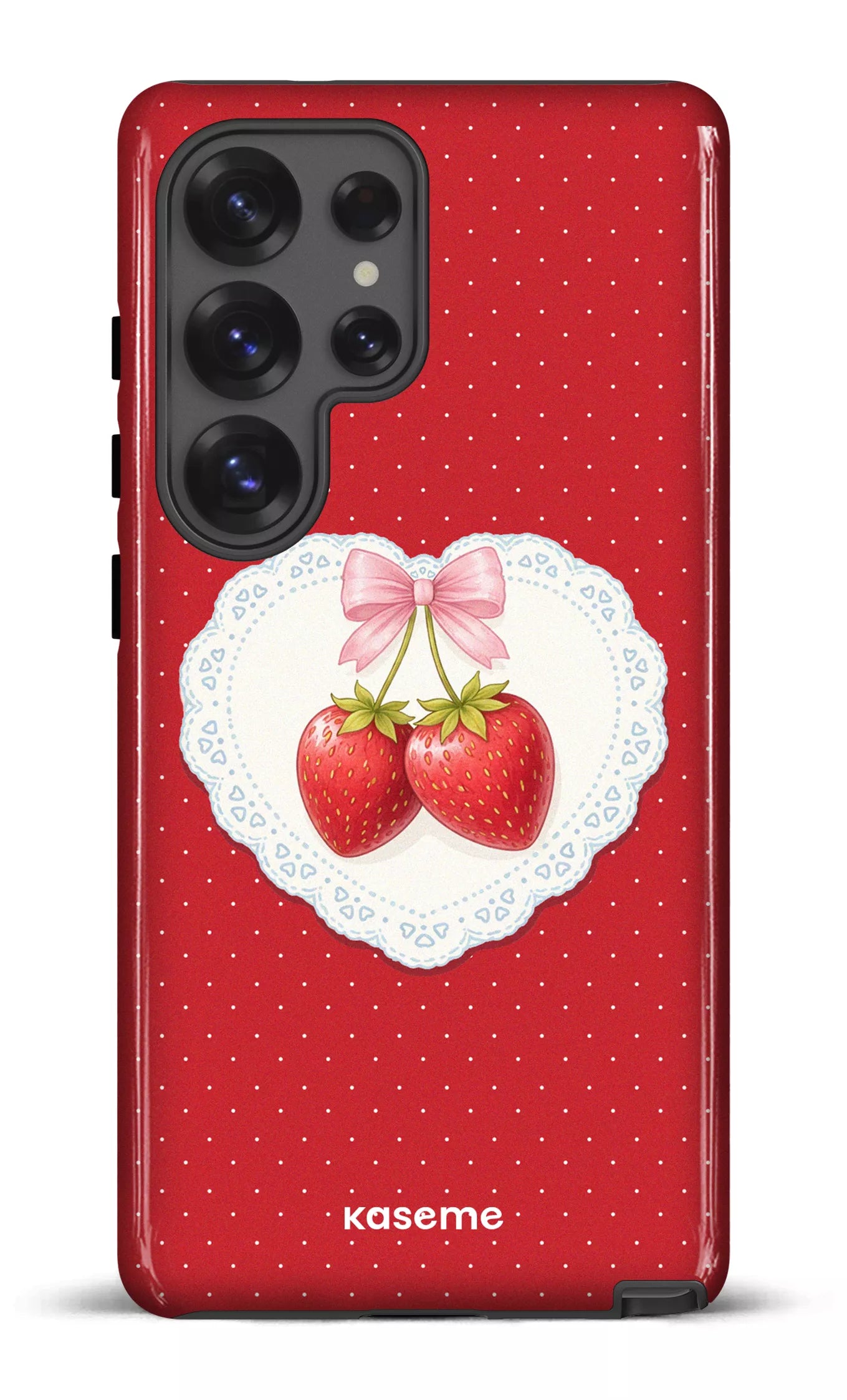 Galaxy S25 Ultra Tough (Gloss) Fresa Lace Red -