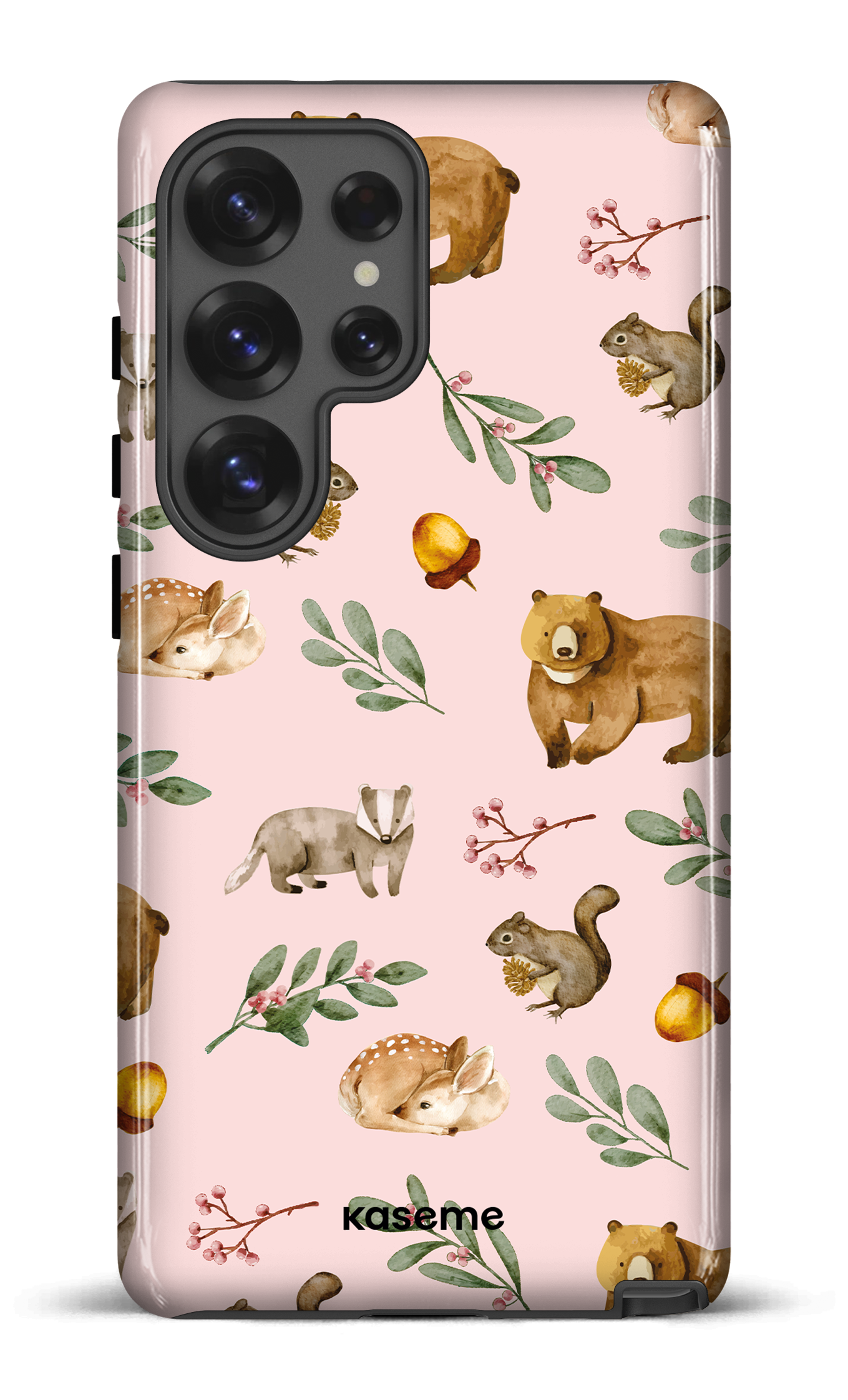 Galaxy S25 Ultra Tough (Gloss) Furry Forest Pink -