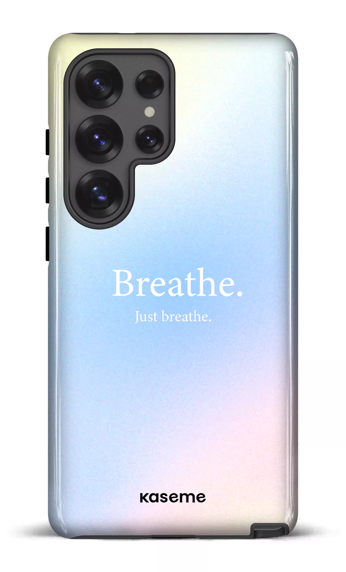Galaxy S25 Ultra Tough (Gloss) Just breathe blue -