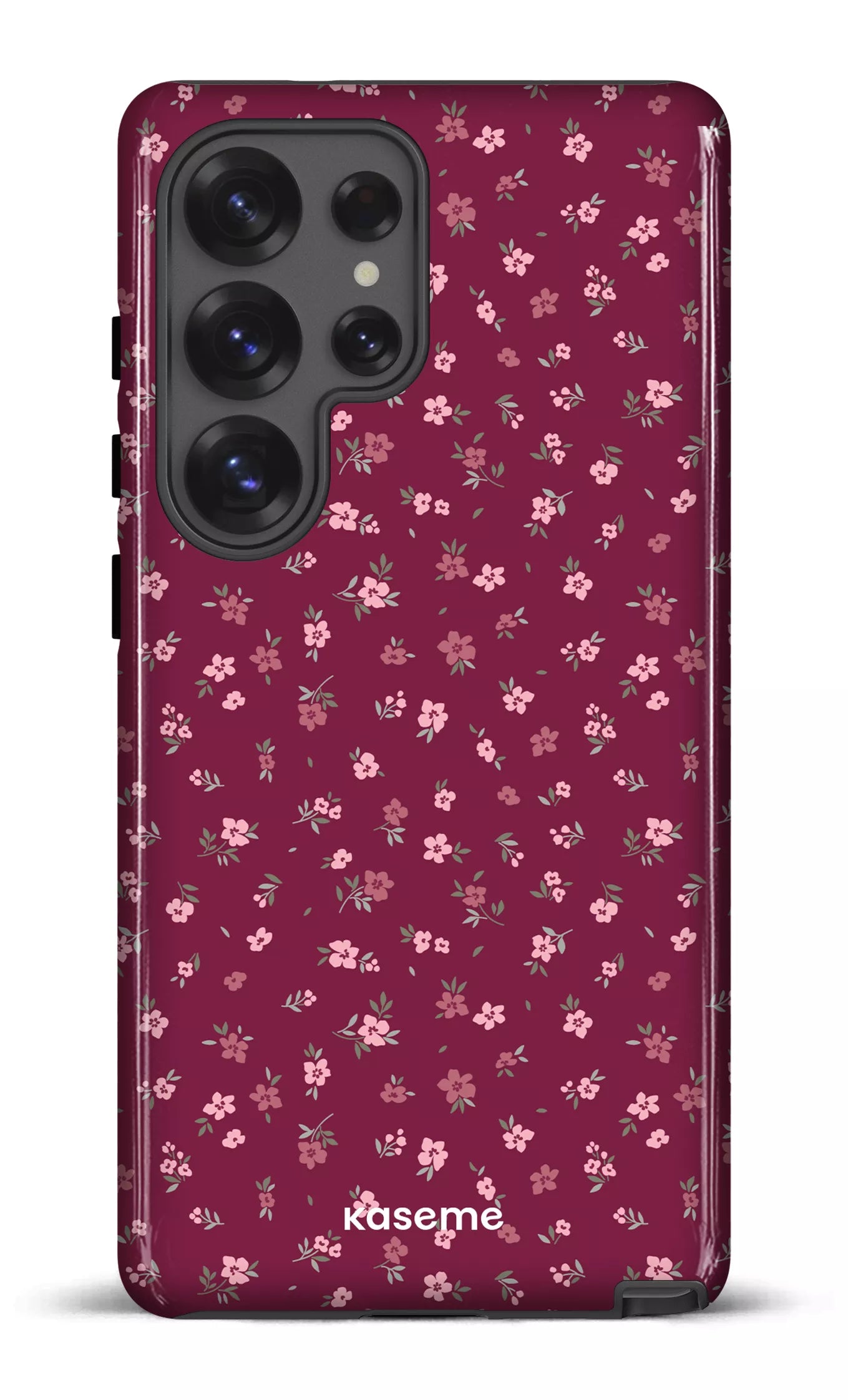 Galaxy S25 Ultra Tough (Gloss) Porcelain Blossom Burgundy -