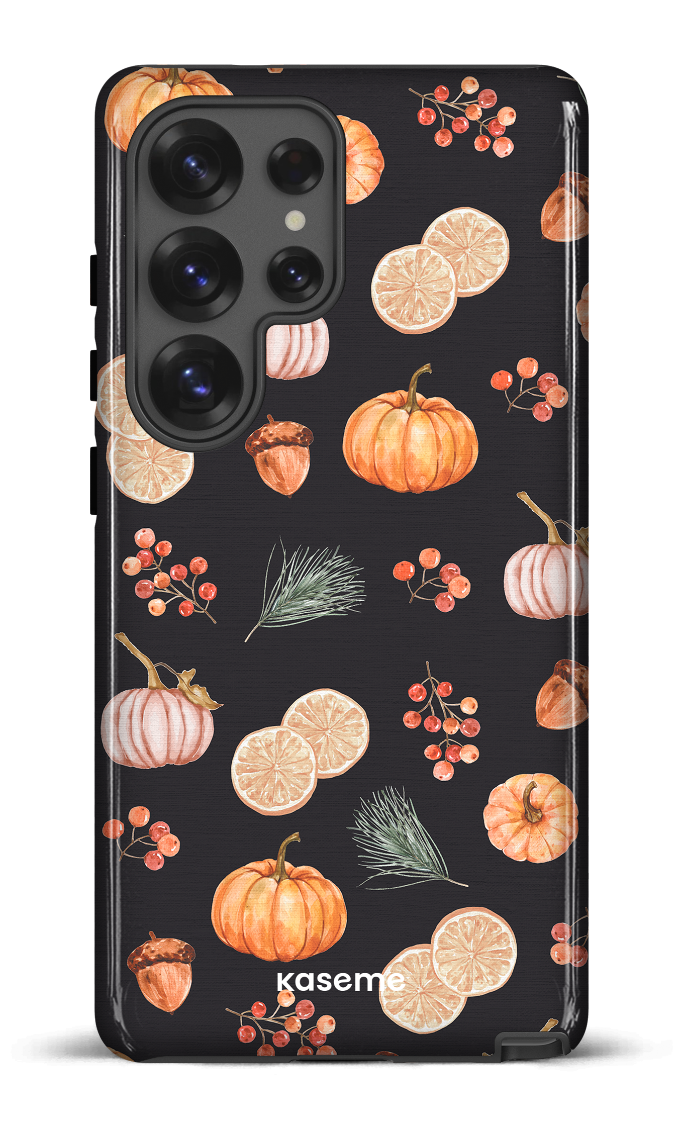 Galaxy S25 Ultra Tough (Gloss) Pumpkin Garden Black -