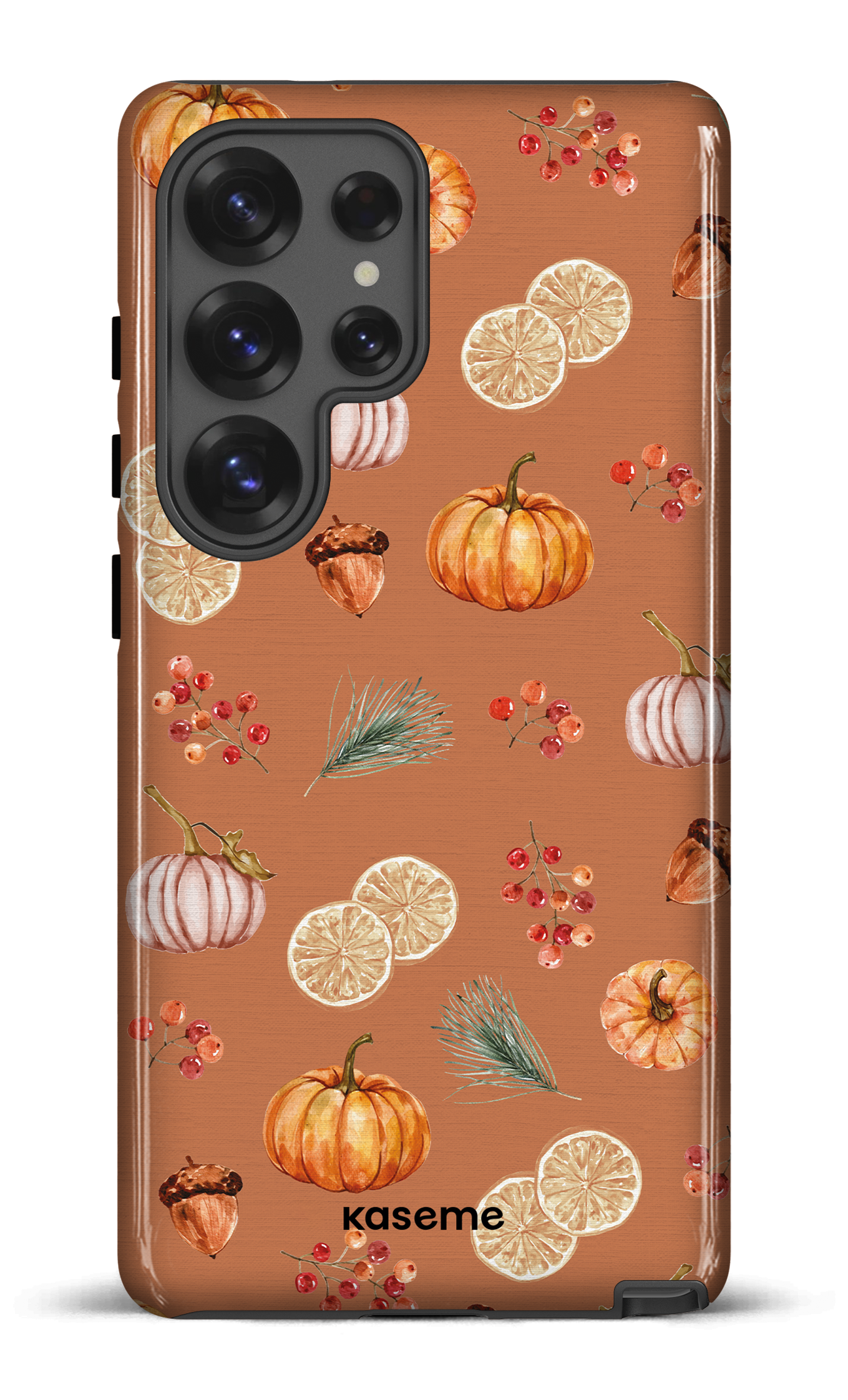 Galaxy S25 Ultra Tough (Gloss) Pumpkin Garden Orange -