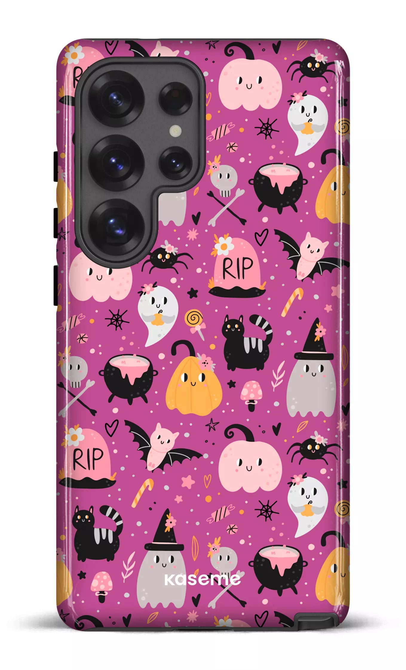 Galaxy S25 Ultra Tough (Gloss) Trick or Threat Pink -