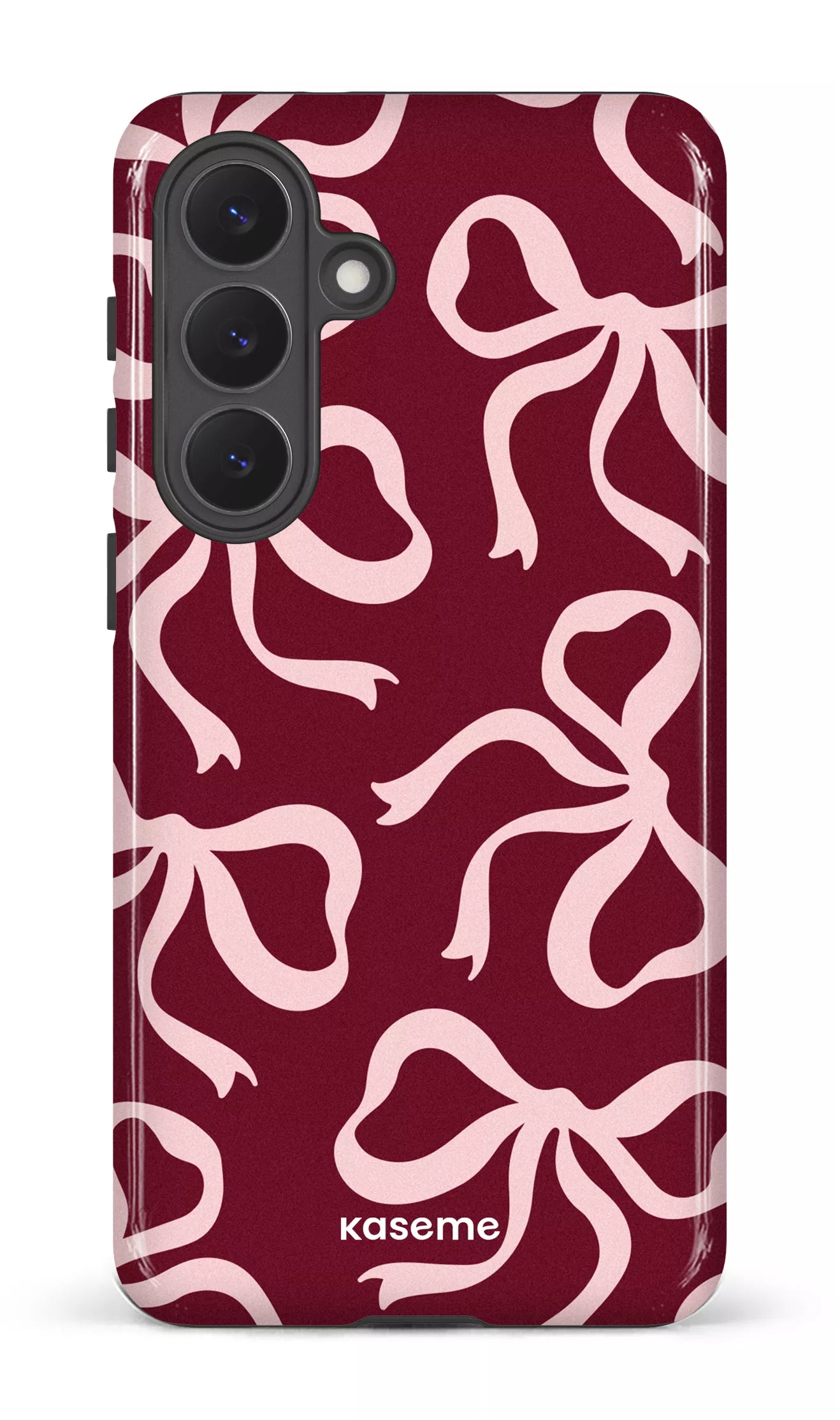 Galaxy S26P Tough (Gloss) Lace Burgundy & Pink -