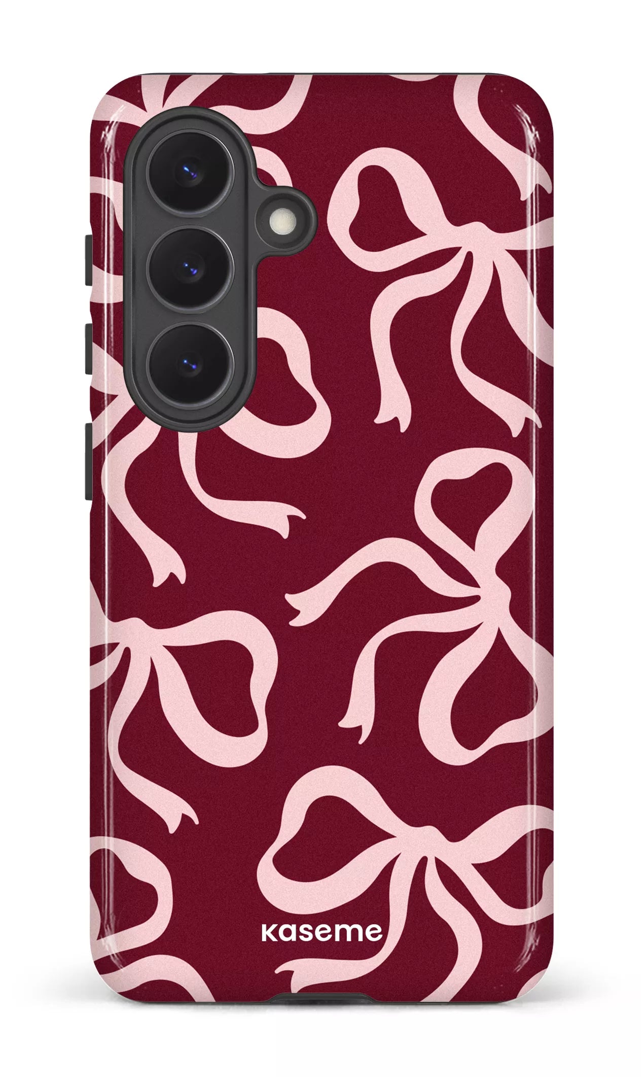 Galaxy  S26 Tough (Gloss) Lace Burgundy & Pink -