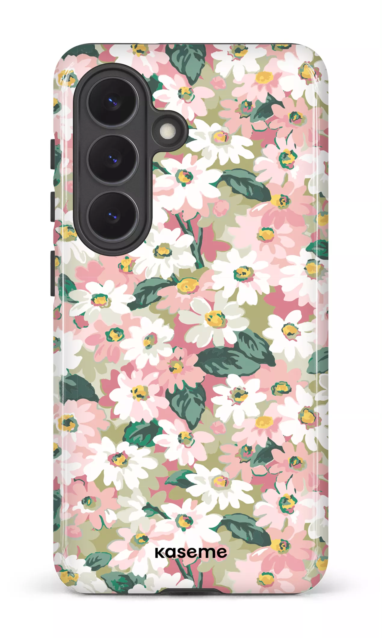 Galaxy  S26 Tough (Gloss) Mosaic of blooms green -