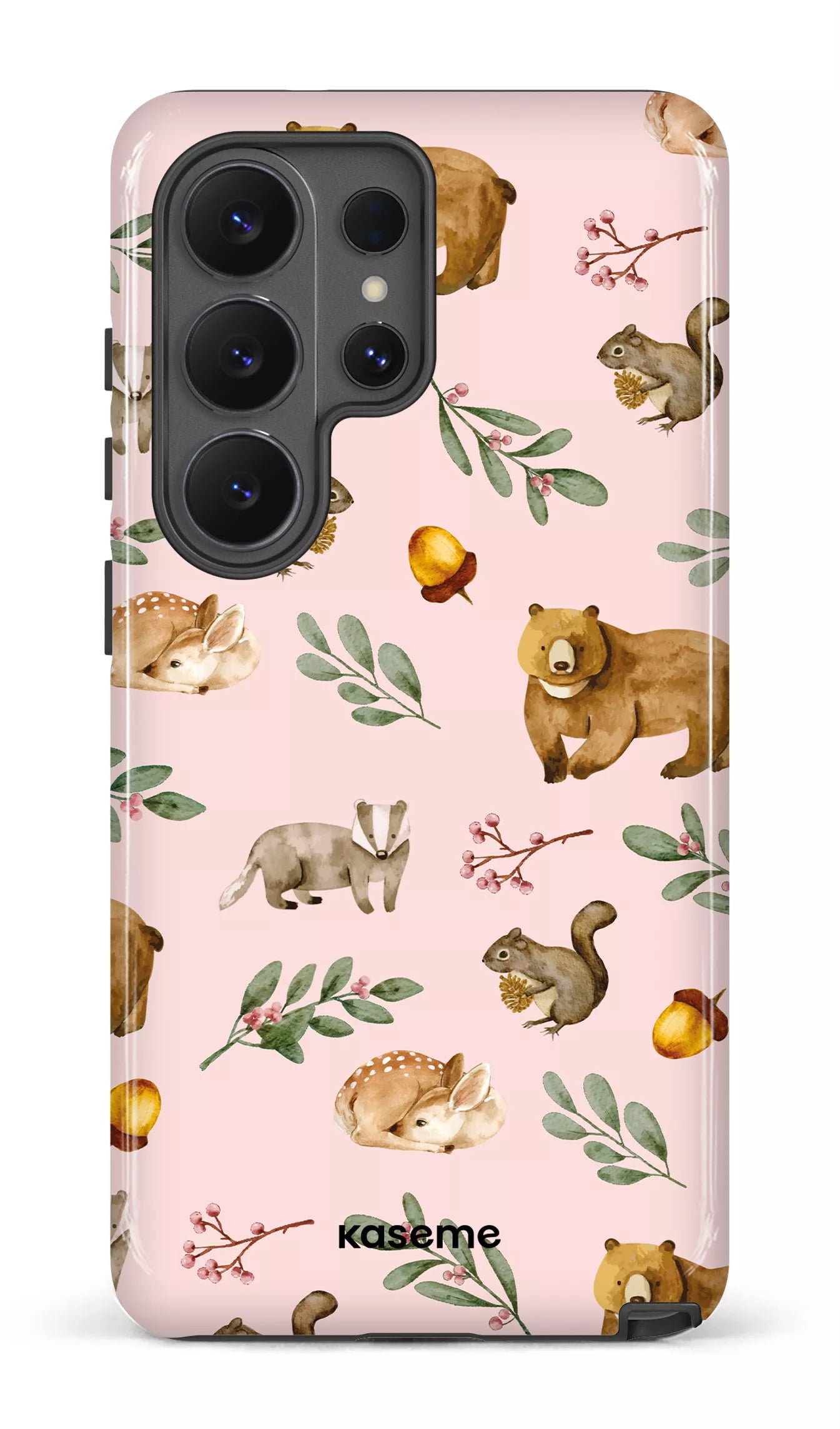 Galaxy S26 U Tough (Gloss) Furry Forest Pink -
