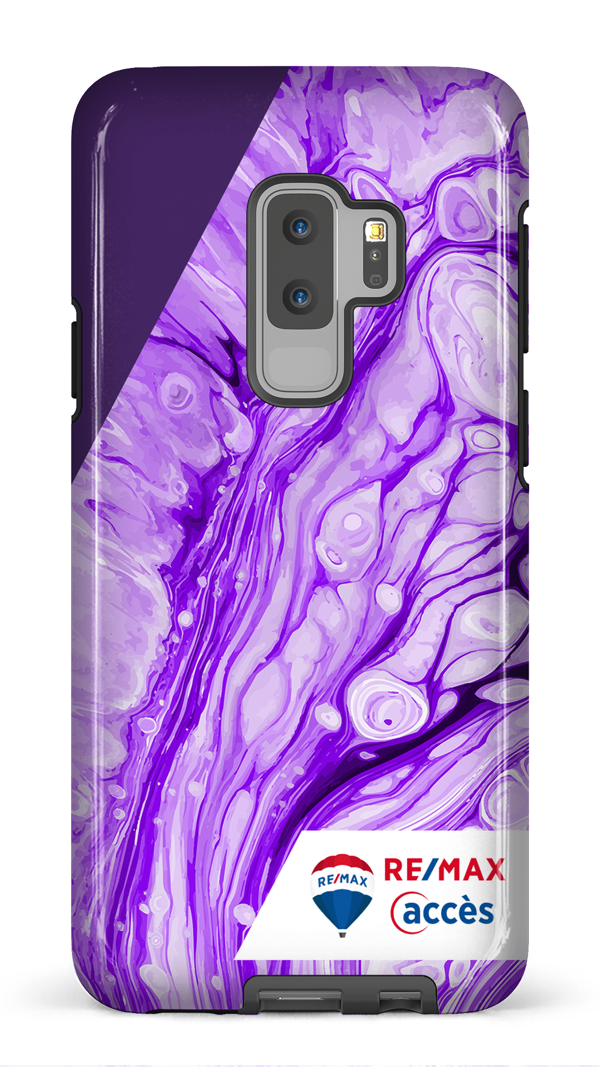 Galaxy S9 Plus Tough Peinture marbrée claire violette -
