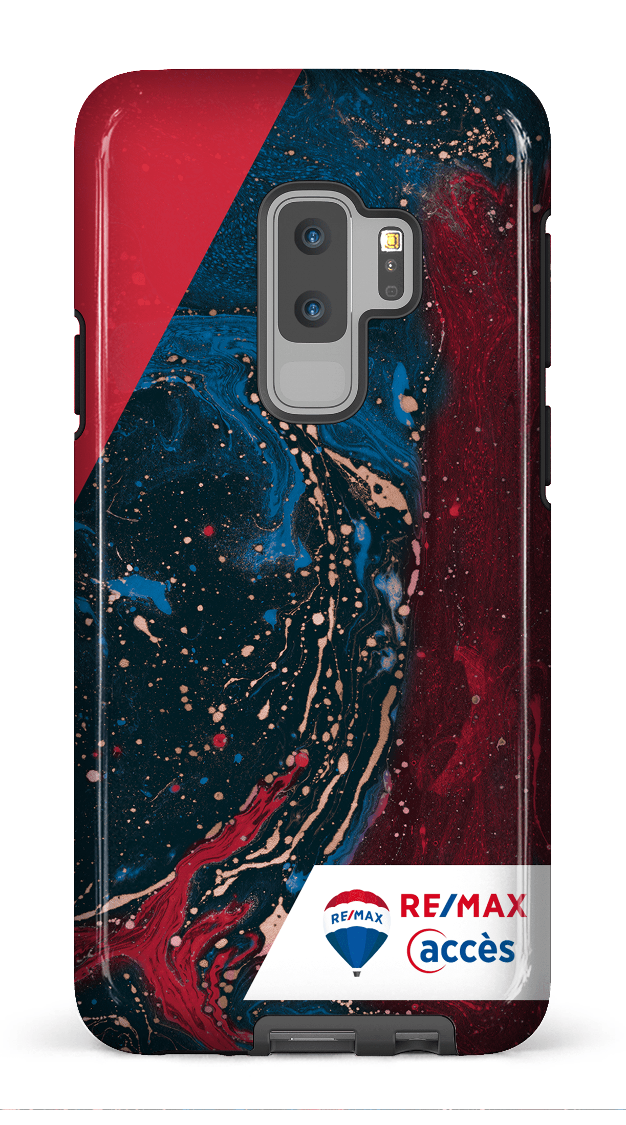 Galaxy S9 Plus Tough Peinture marbrée sombre -