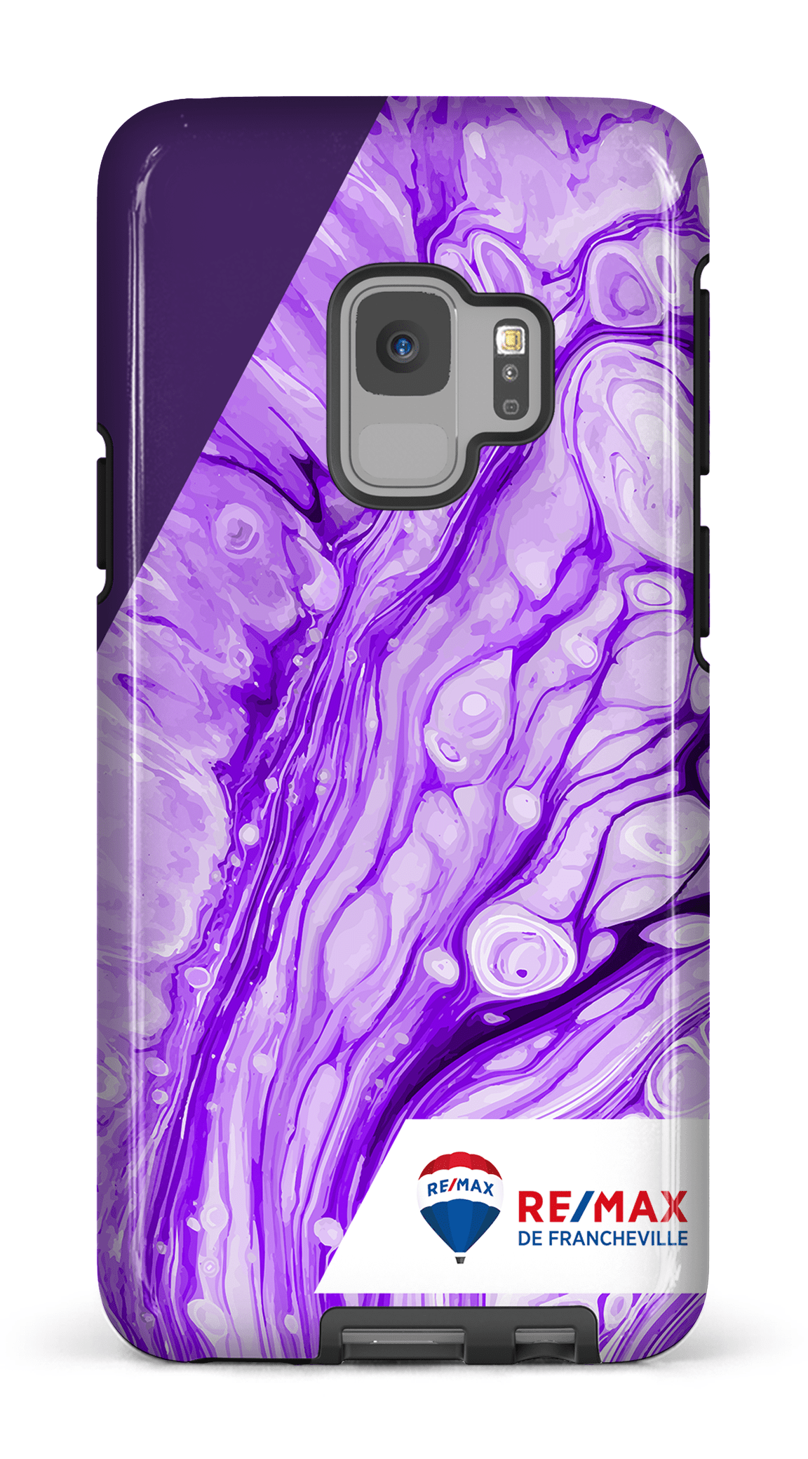 Galaxy S9 Tough Peinture marbrée claire violette de Francheville -