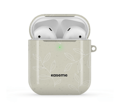 Gloomy Beige and White AirPods Case