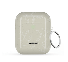 Gloomy Beige and White AirPods Case