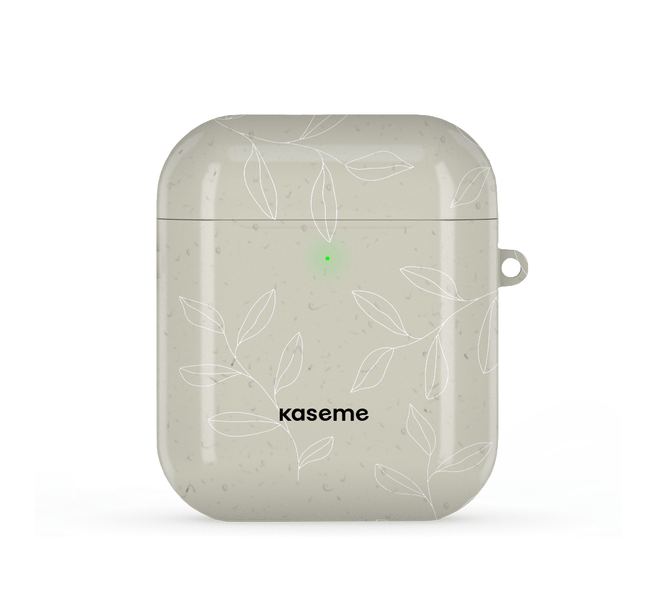 Gloomy Beige and White AirPods Case