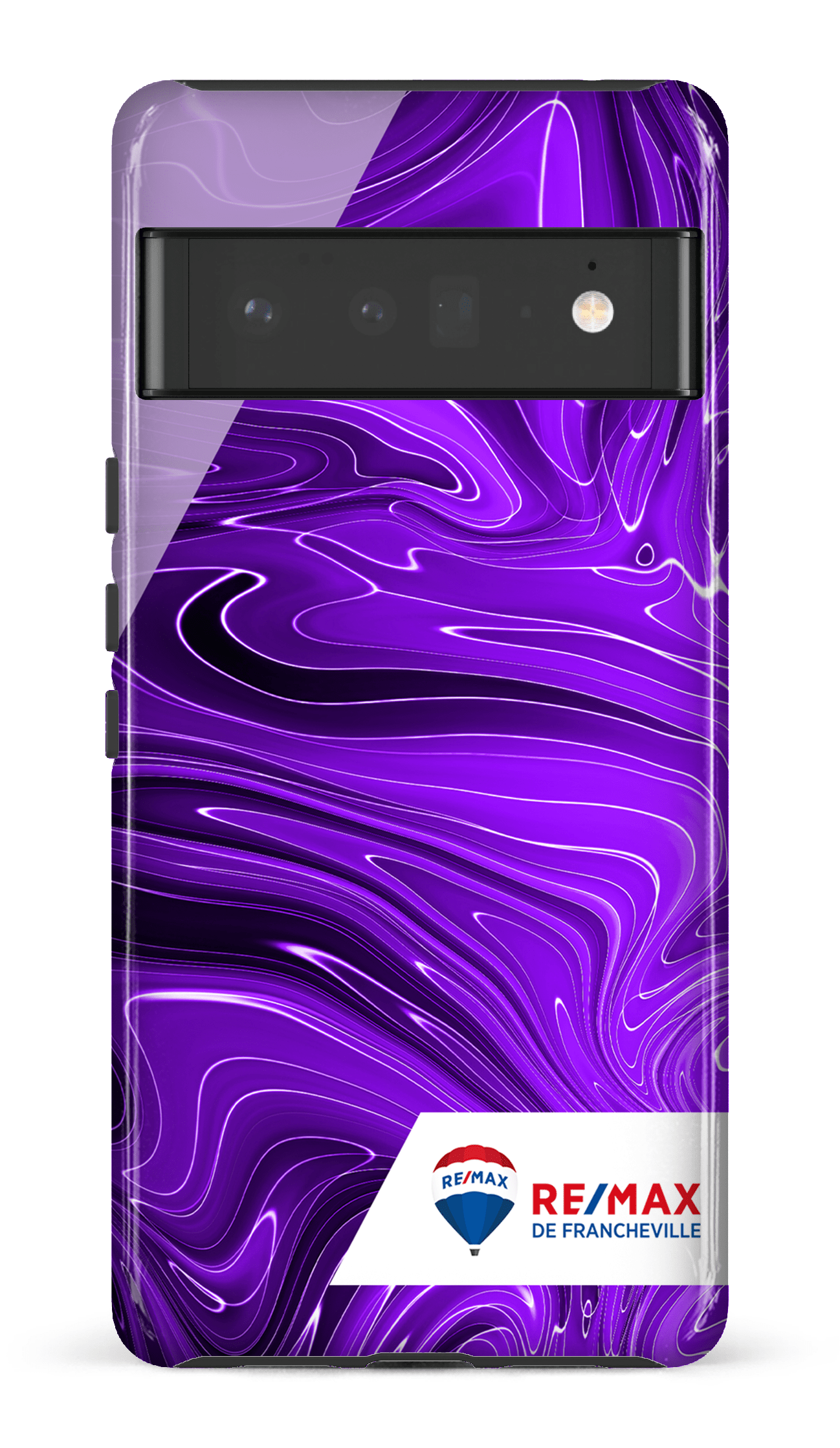 Google Pixel 6 Pro Tough (Gloss) Peinture marbrée sombre violette de Francheville -