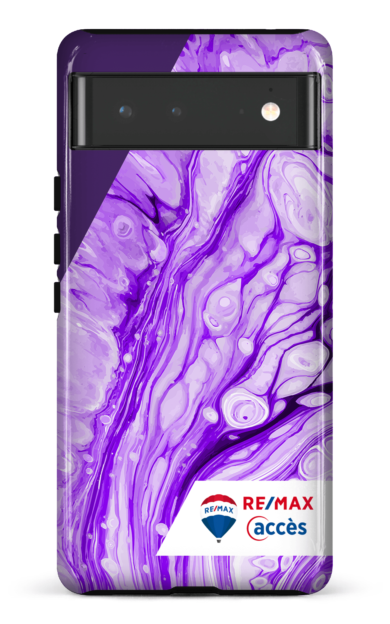 Google Pixel 6 Tough Peinture marbrée claire violette -