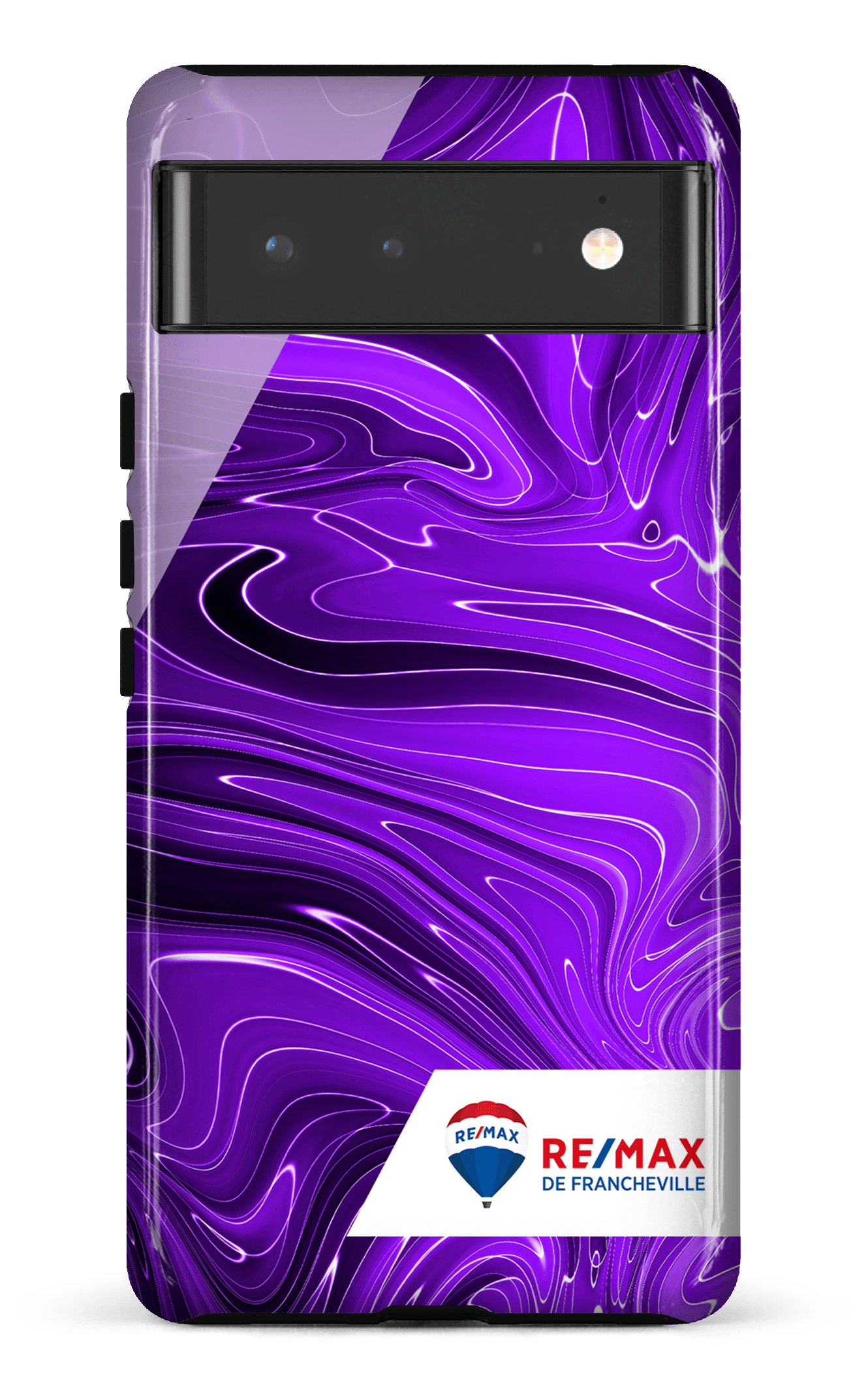 Google Pixel 6 Tough Peinture marbrée sombre violette de Francheville -
