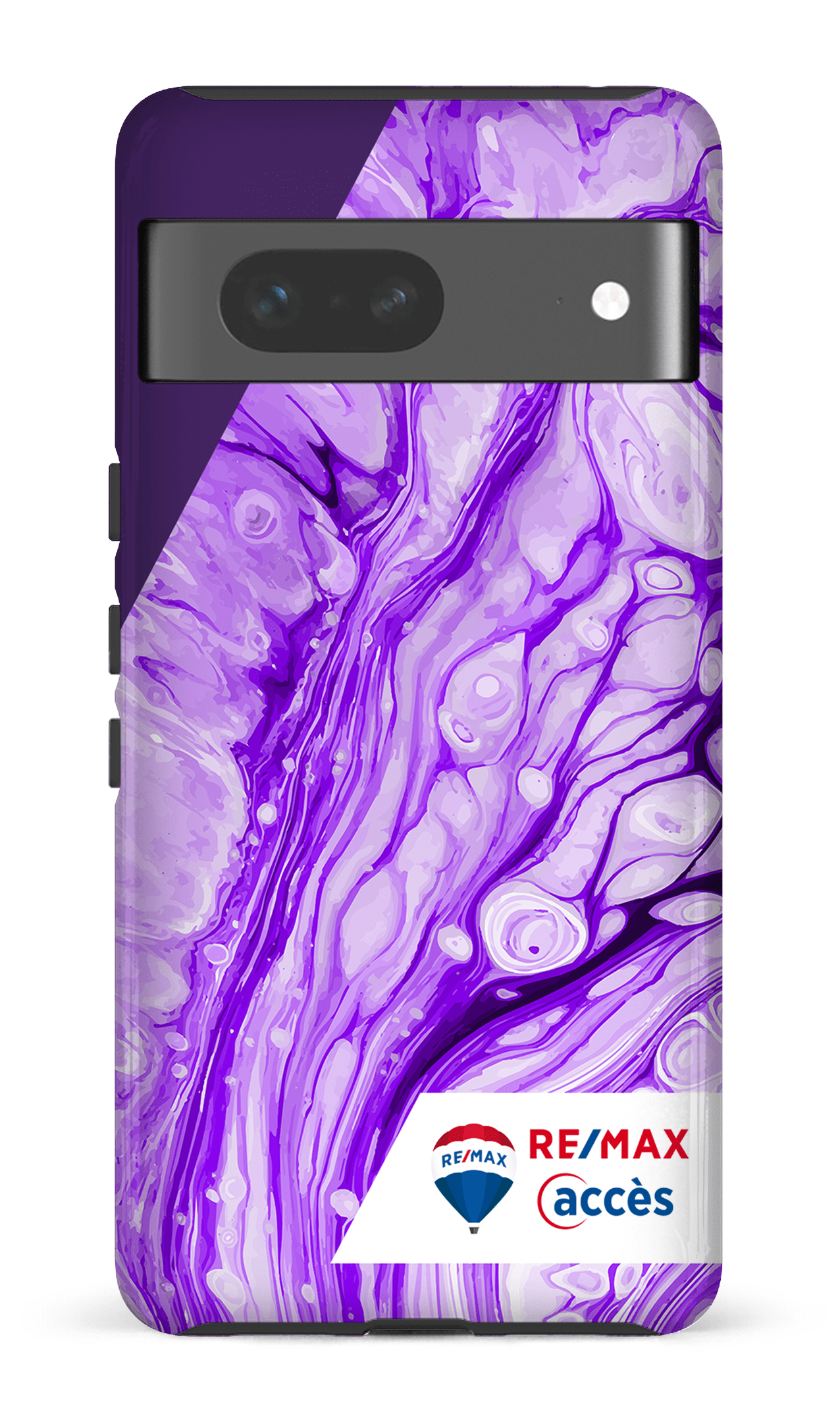 Google Pixel 7 Tough Gloss Peinture marbrée claire violette -