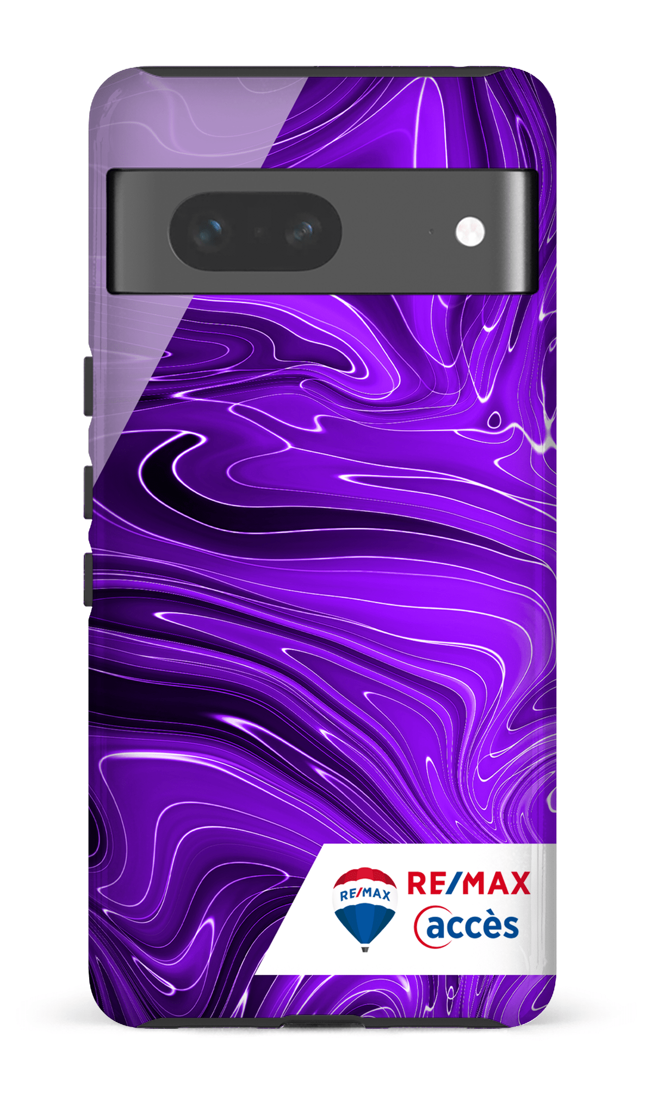 Google Pixel 7 Tough Gloss Peinture marbrée sombre violette -