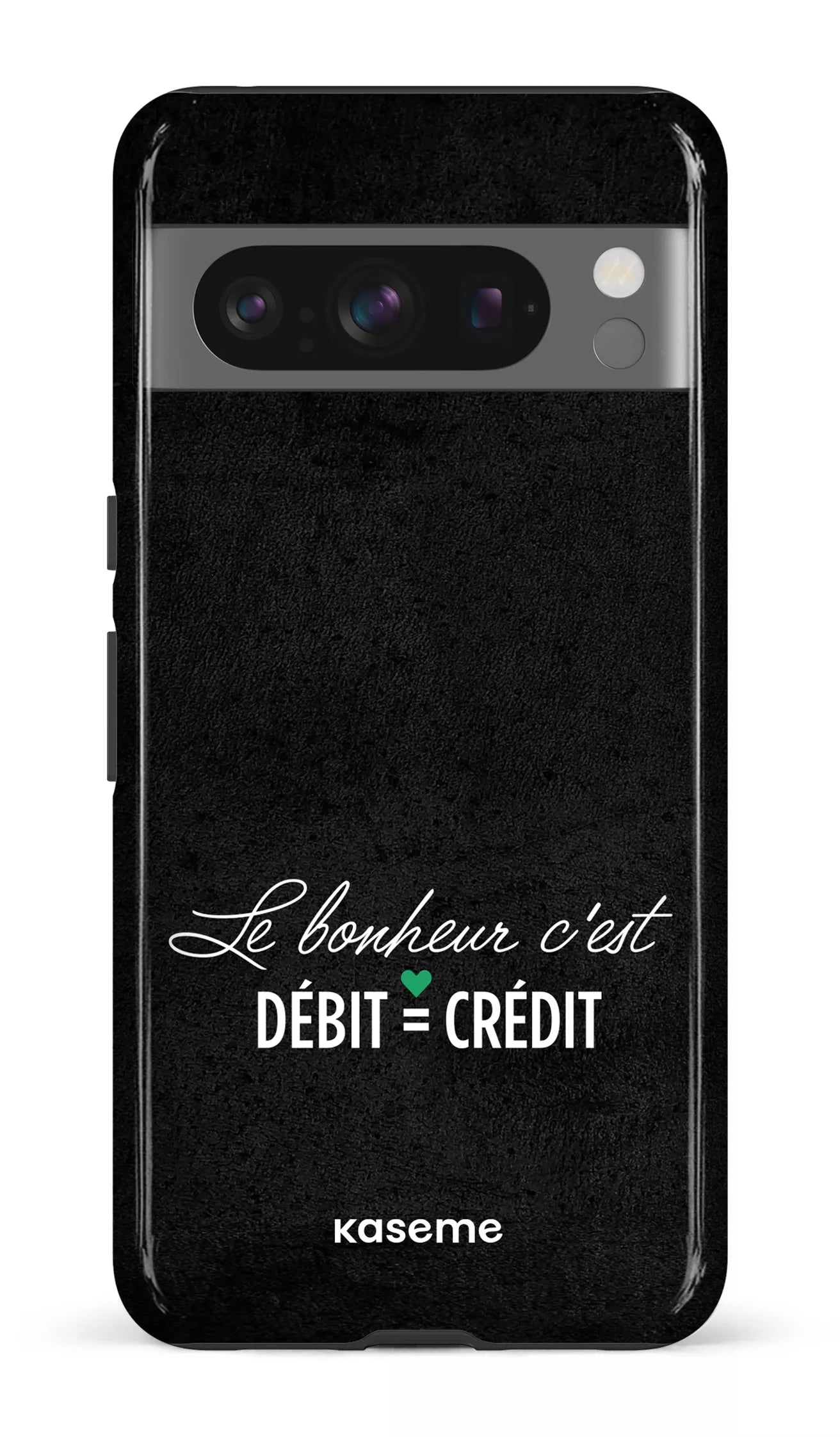Google Pixel 8 Pro Tough Gloss Le bonheur c'est débit = crédit (noir) -