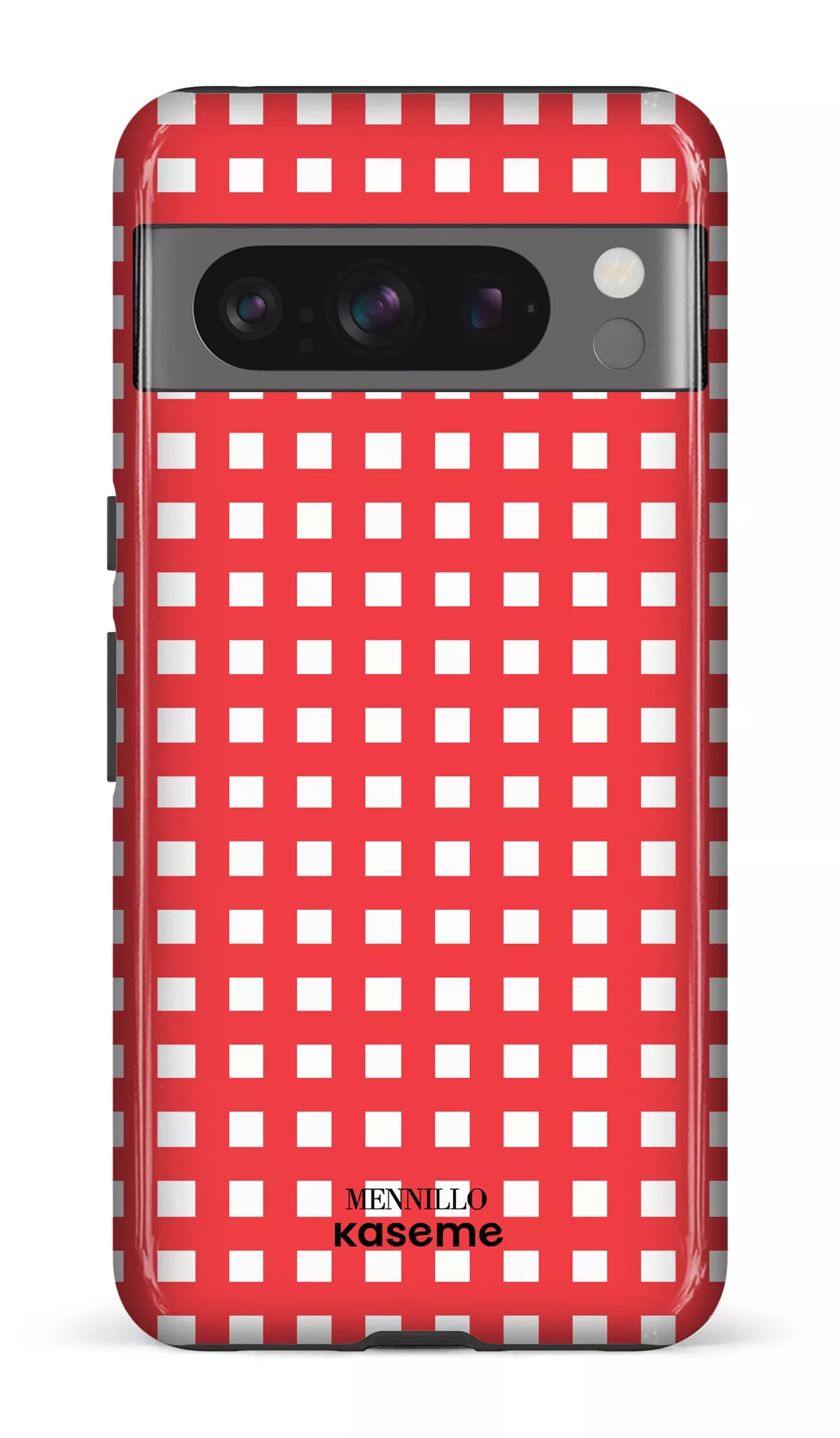 Google Pixel 8 Pro Tough Gloss Red Checkered by Mennillo -