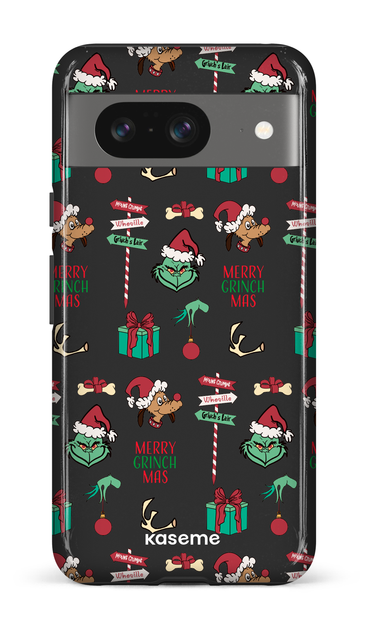 Google Pixel 8 Tough Gloss Grinchmas black -