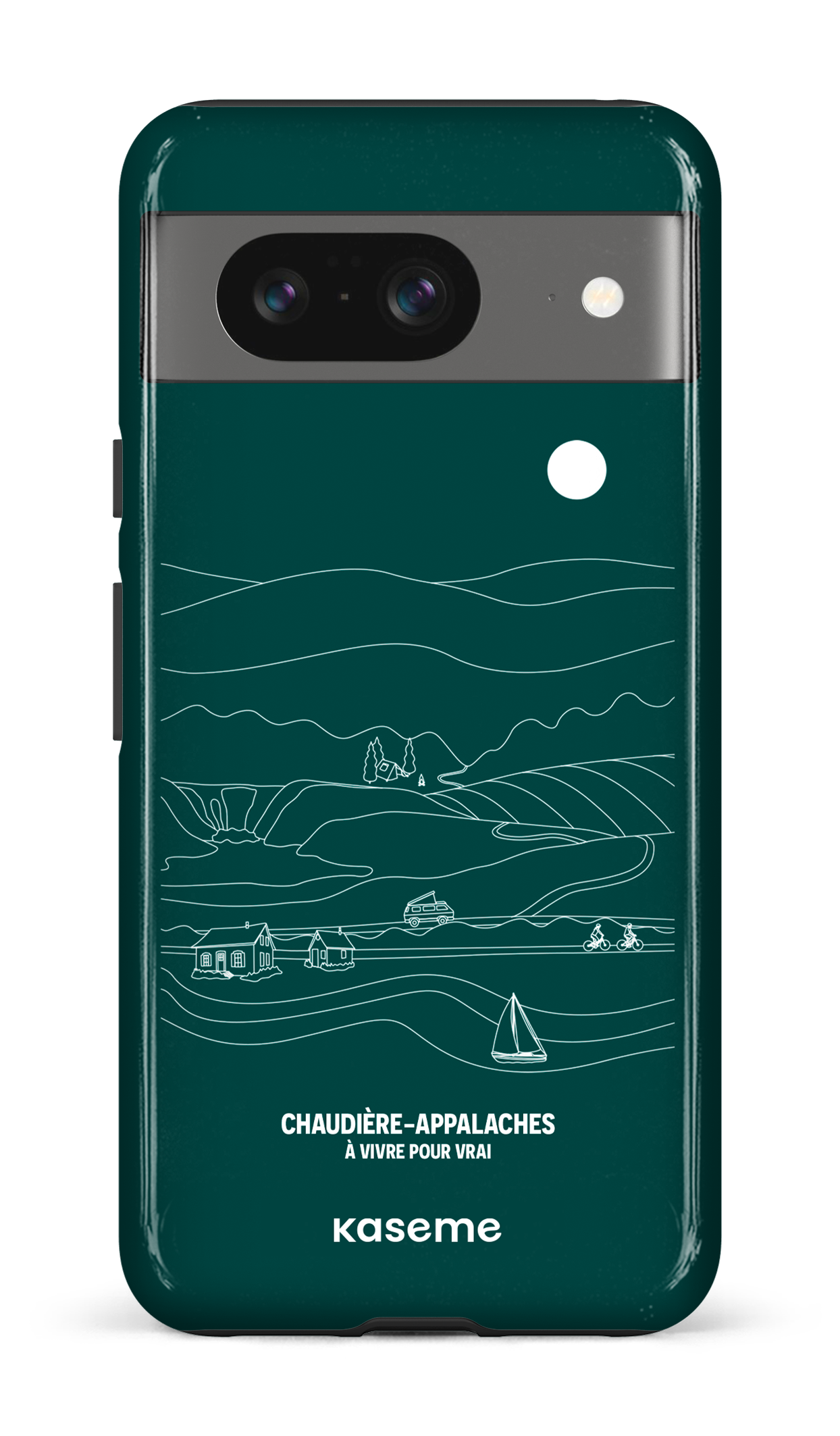 Google Pixel 8 Tough Gloss Paysage Line Art par TCA -