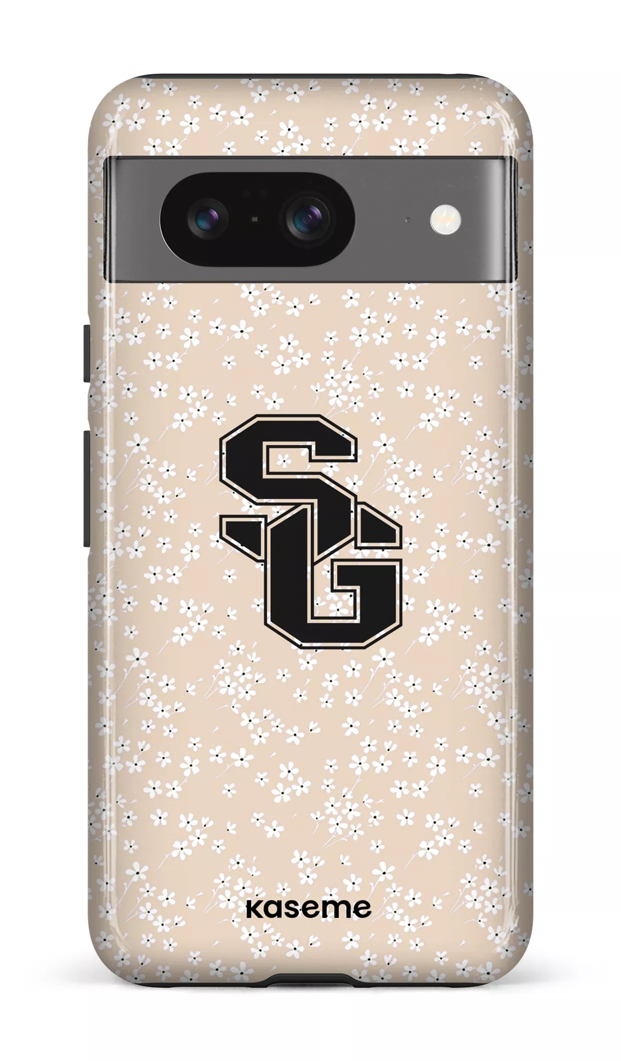 Google Pixel 8 Tough Gloss Posy Beige x Dragons -