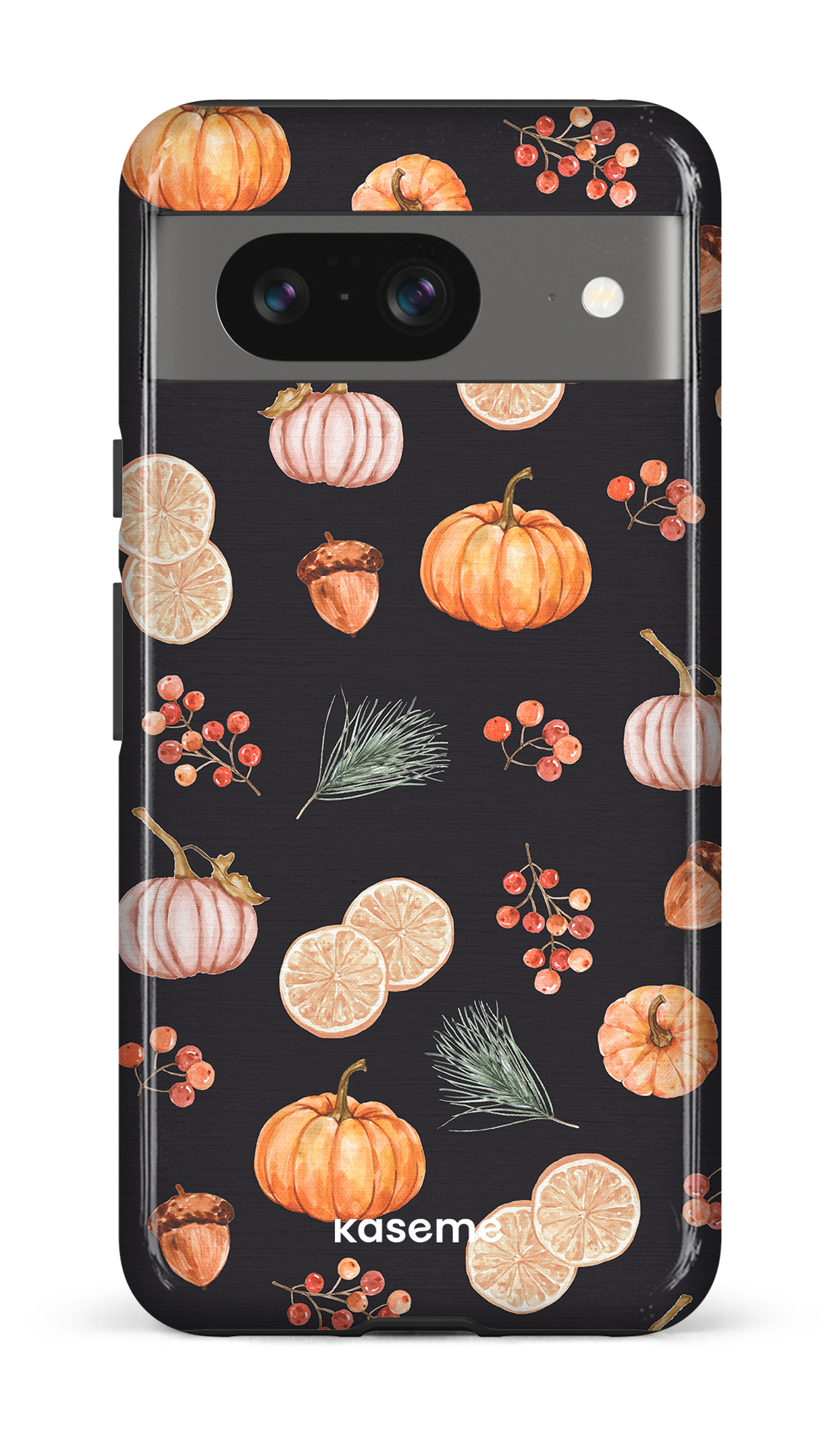 Google Pixel 8 Tough Gloss Pumpkin Garden Black -