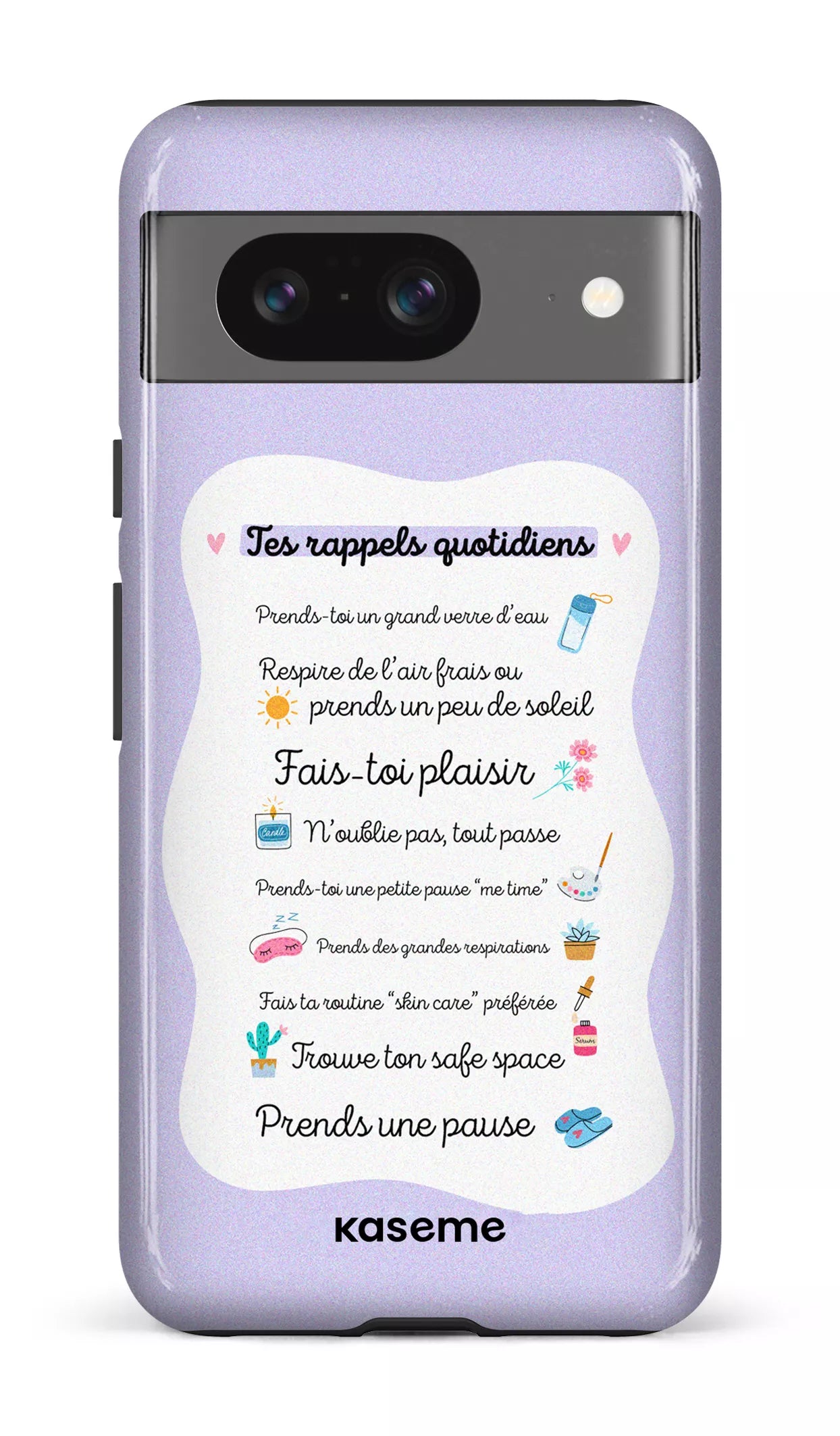 Google Pixel 8 Tough Gloss Tes rappels quotidiens purple -