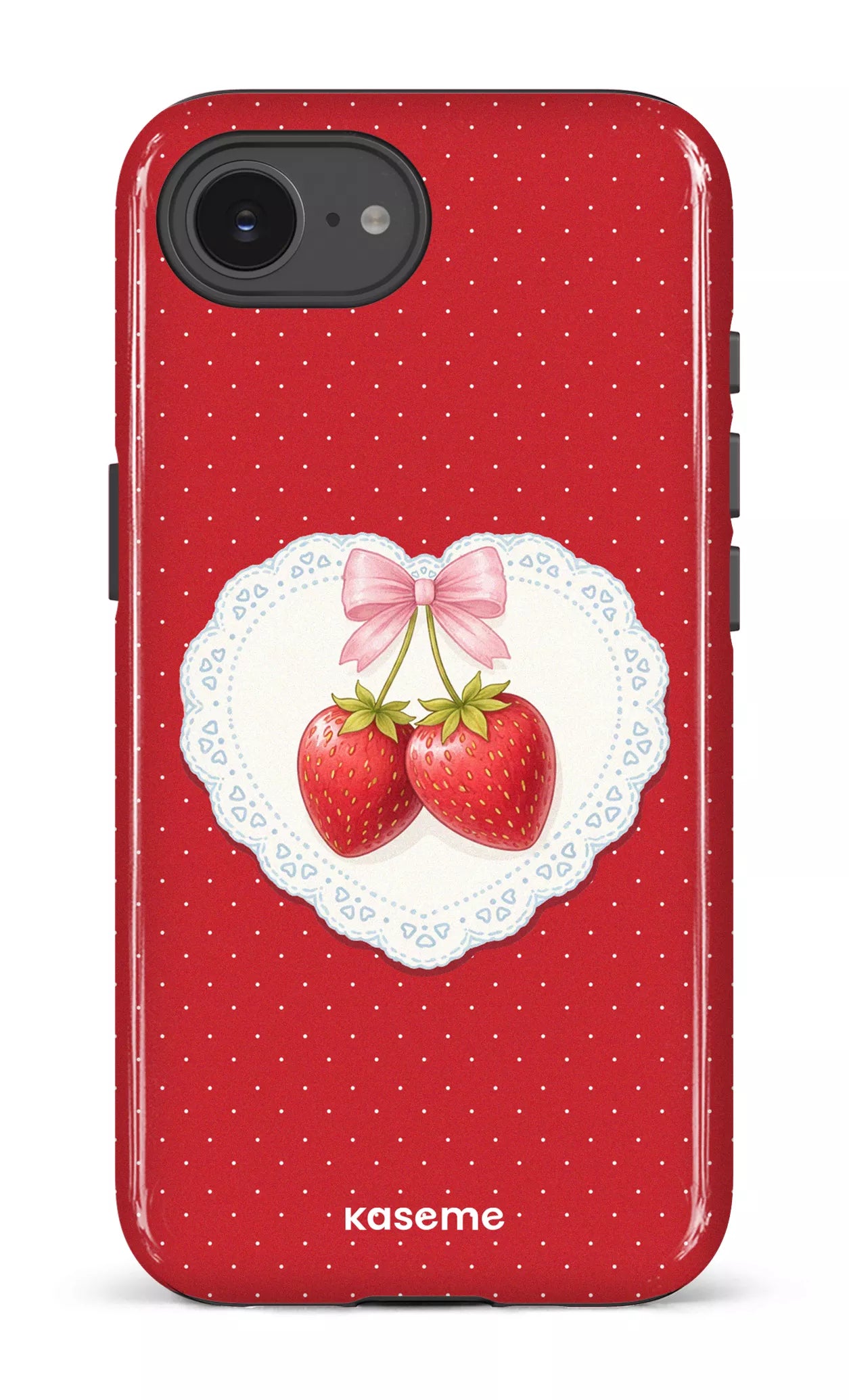 IPhone 16 E Impact Case Fresa Lace Red -