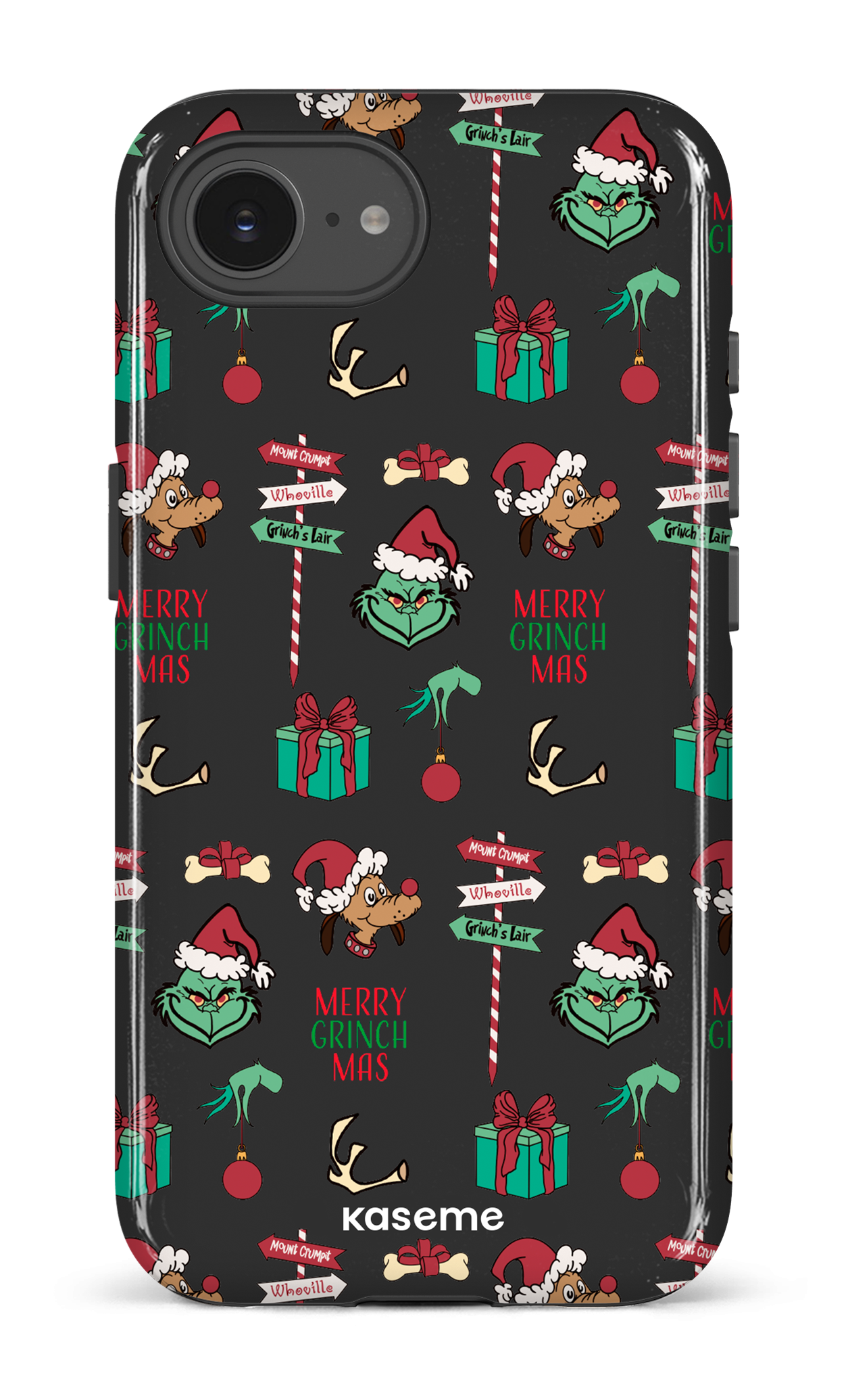 IPhone 16 E Impact Case Grinchmas black -