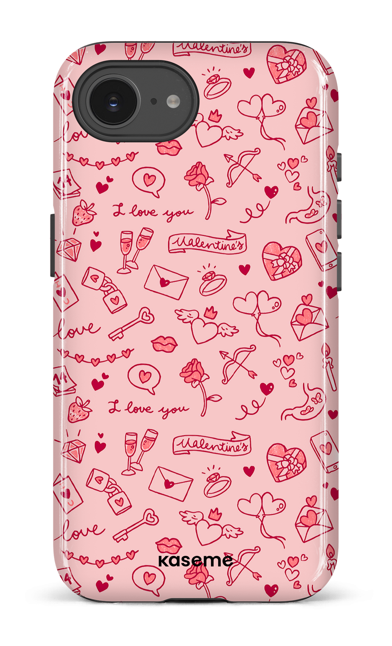 IPhone 16 E Impact Case My Valentine pink -
