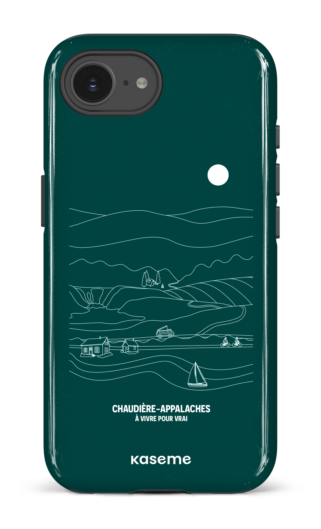IPhone 16 E Impact Case Paysage Line Art par TCA -