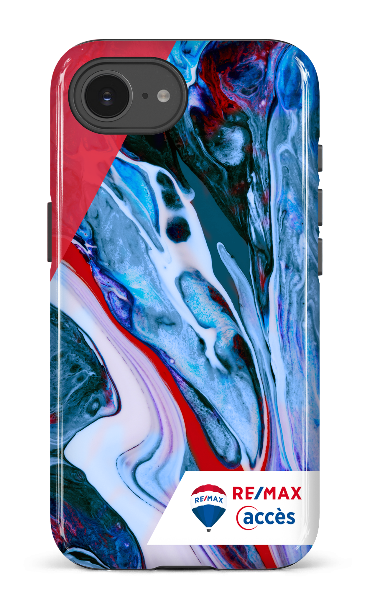 IPhone 16 E Impact Case Peinture marbrée claire -