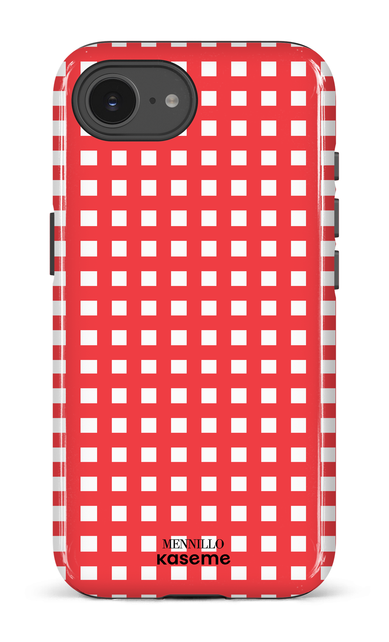 IPhone 16 E Impact Case Red Checkered by Mennillo -