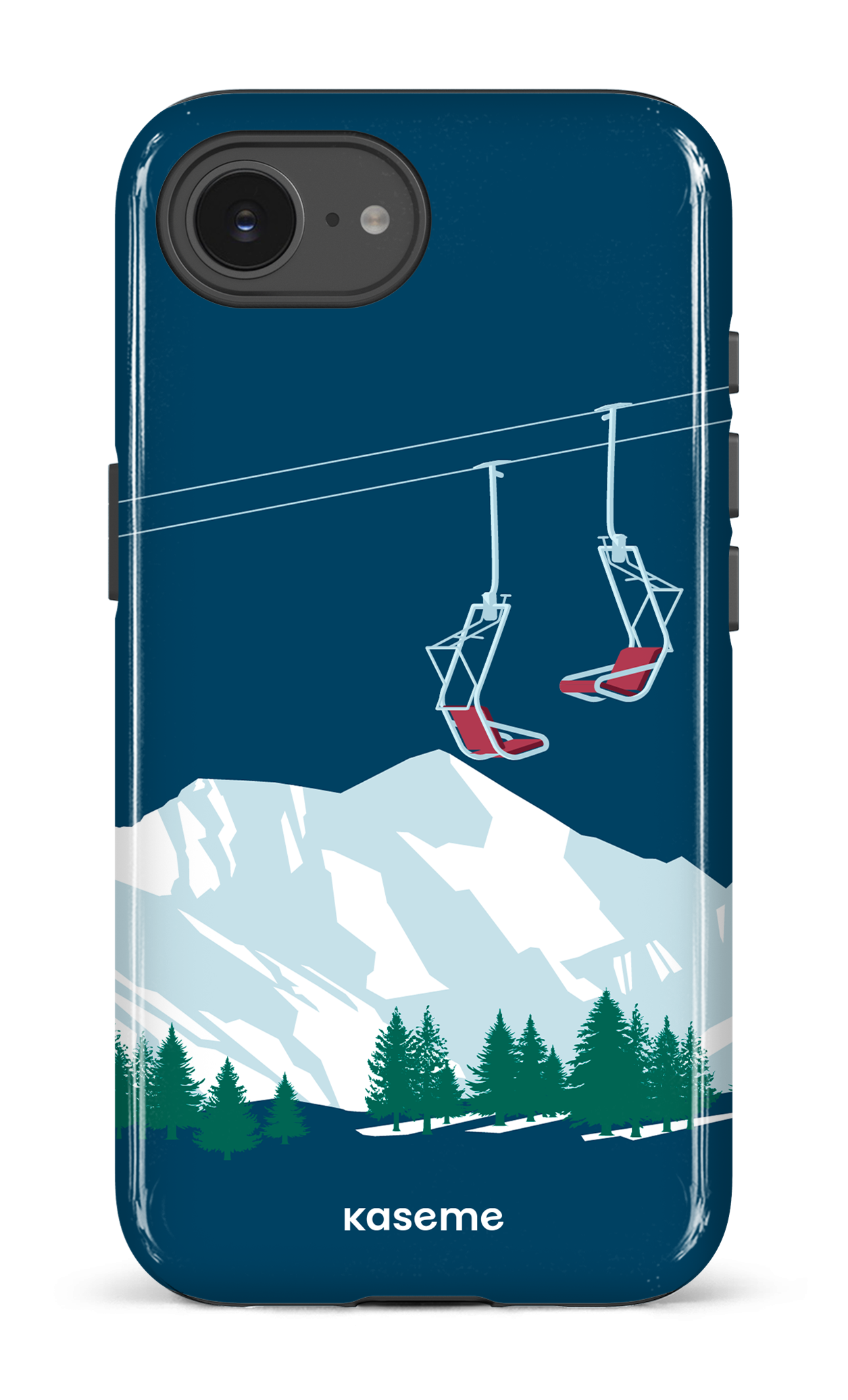 IPhone 16 E Impact Case Ski Lift Blue -