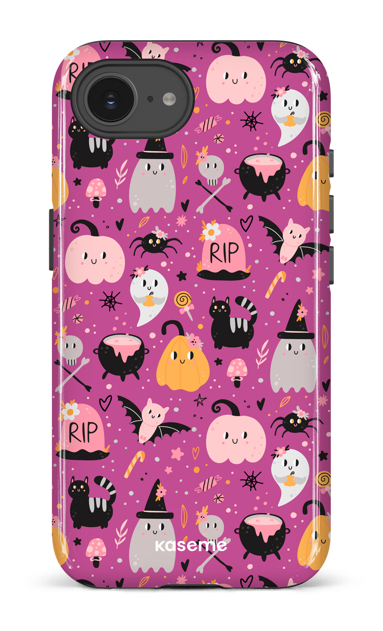 IPhone 16 E Impact Case Trick or Threat Pink -