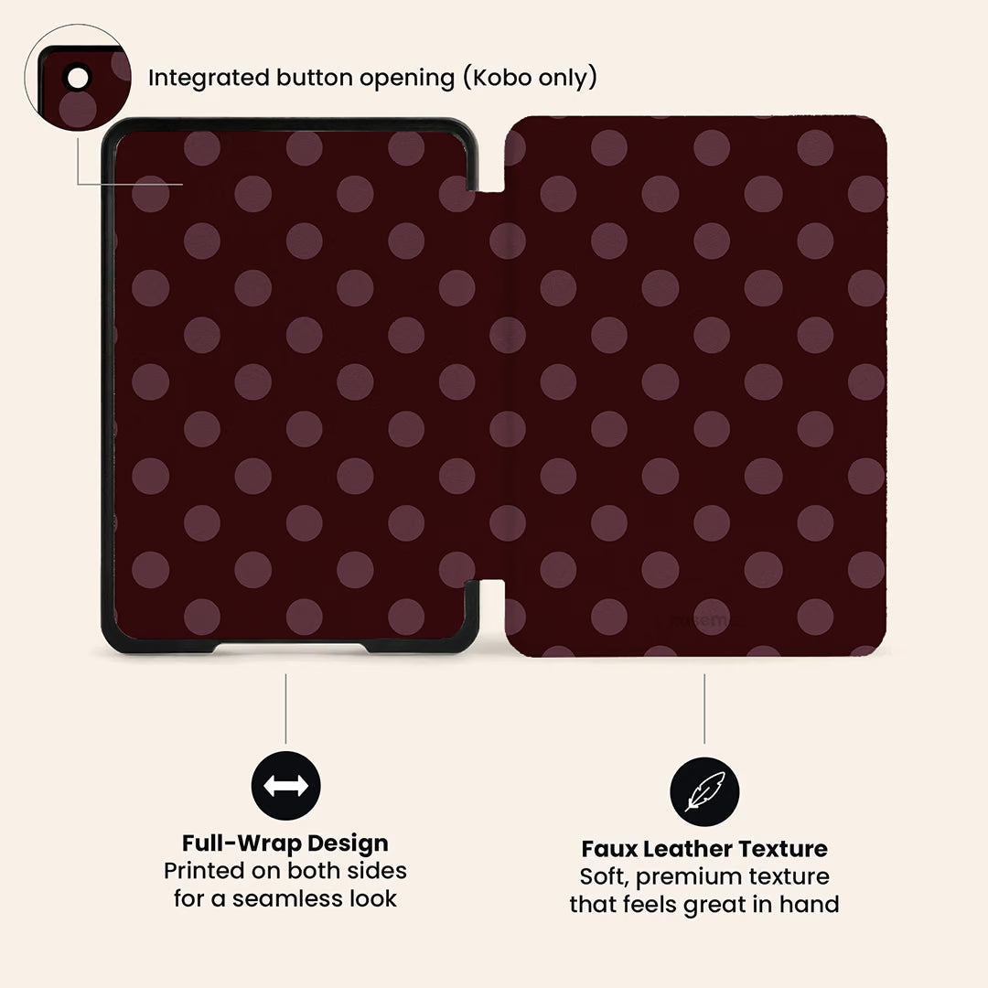La Drey Burgundy E-Reader Case by Marina Bastarache Thumbnail en EReader 05