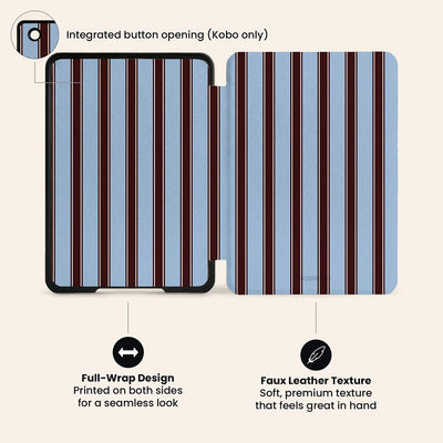 La Linea Blue E-Reader Case by Marina Bastarache Thumbnail en EReader 05