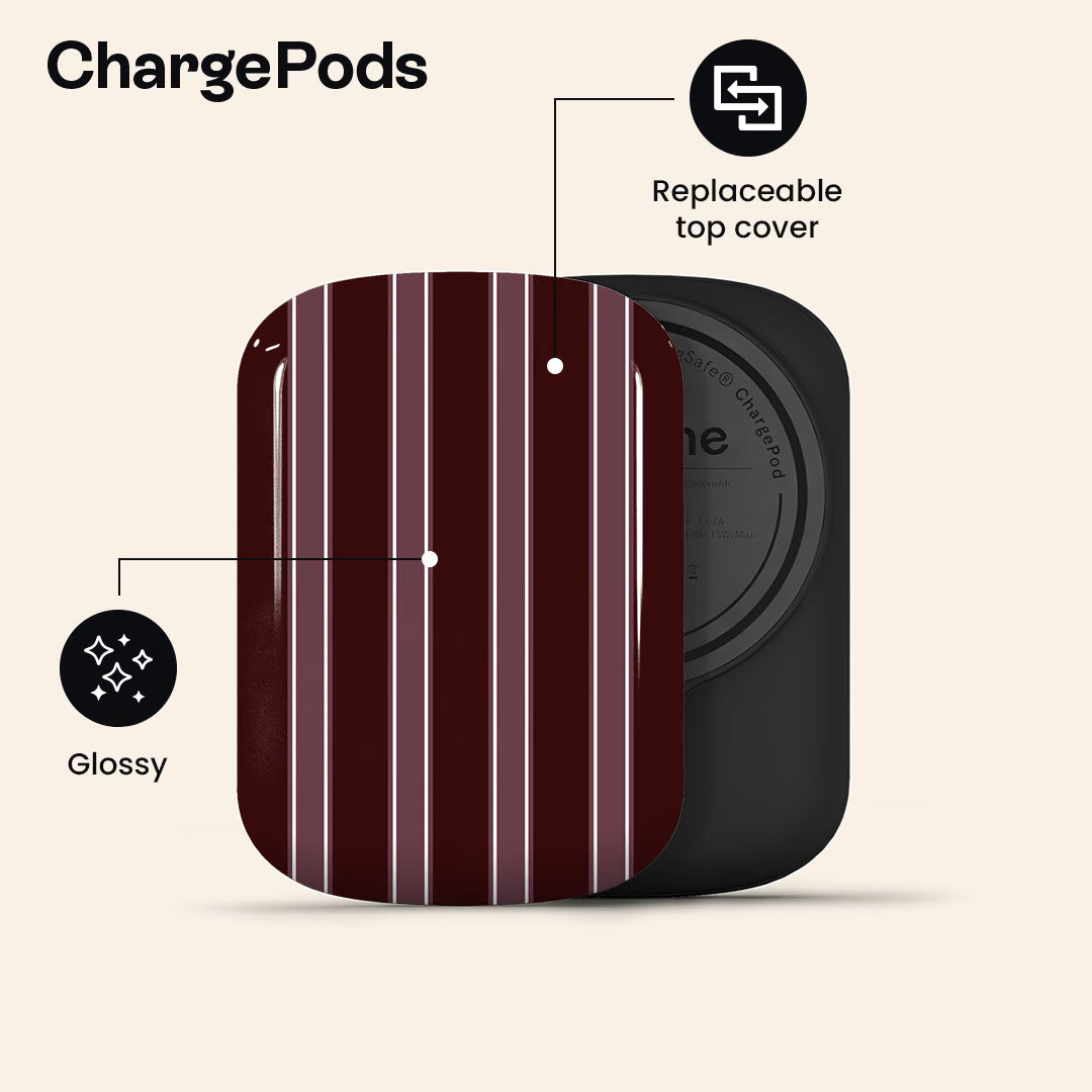 La Linea Burgundy ChargePod by Marina Bastarache Thumbnail en ChargePods 02