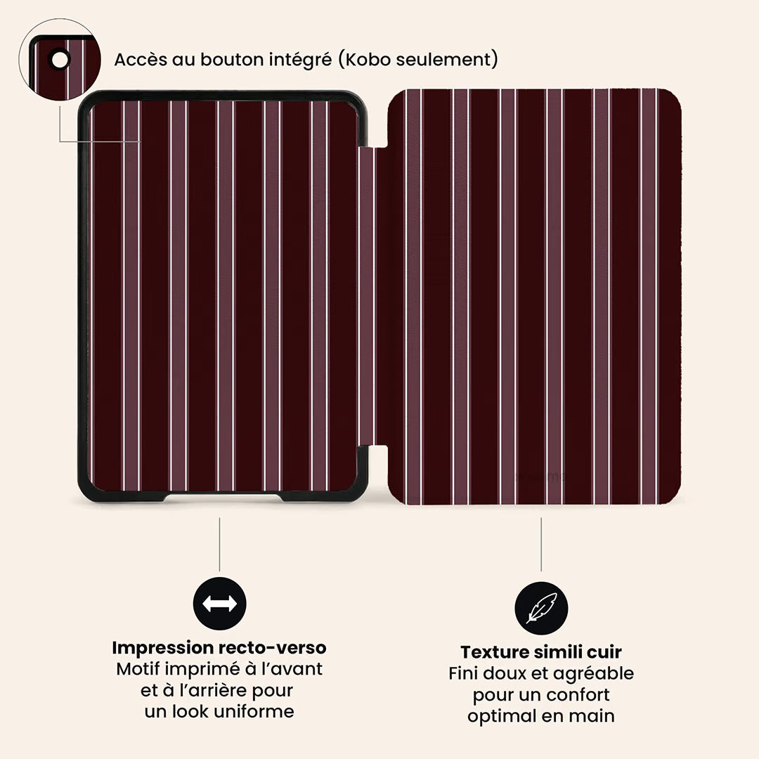 La Linea Burgundy E-Reader Case by Marina Bastarache Thumbnail fr EReader 05
