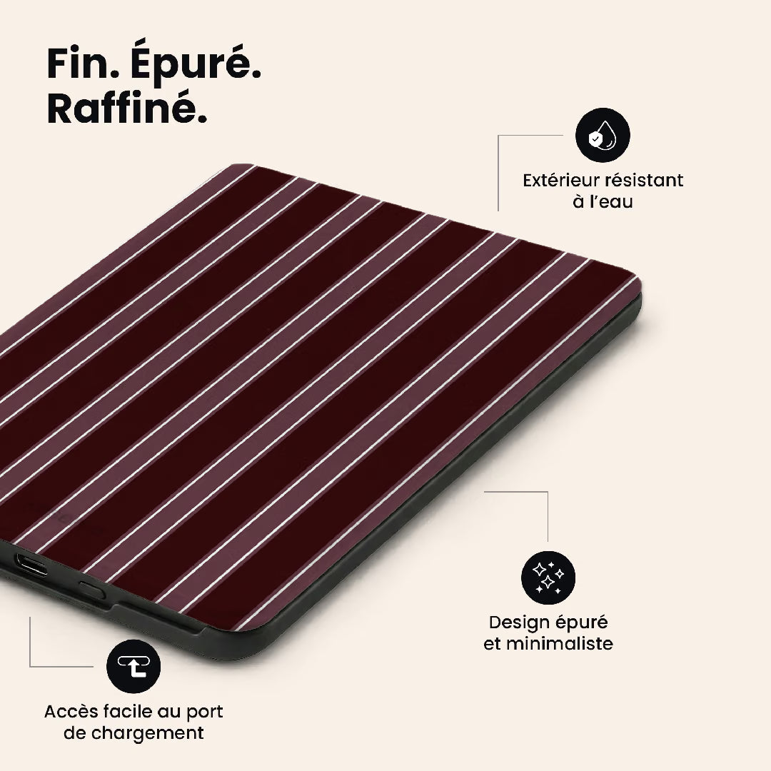 La Linea Burgundy E-Reader Case by Marina Bastarache Thumbnail fr EReader 07