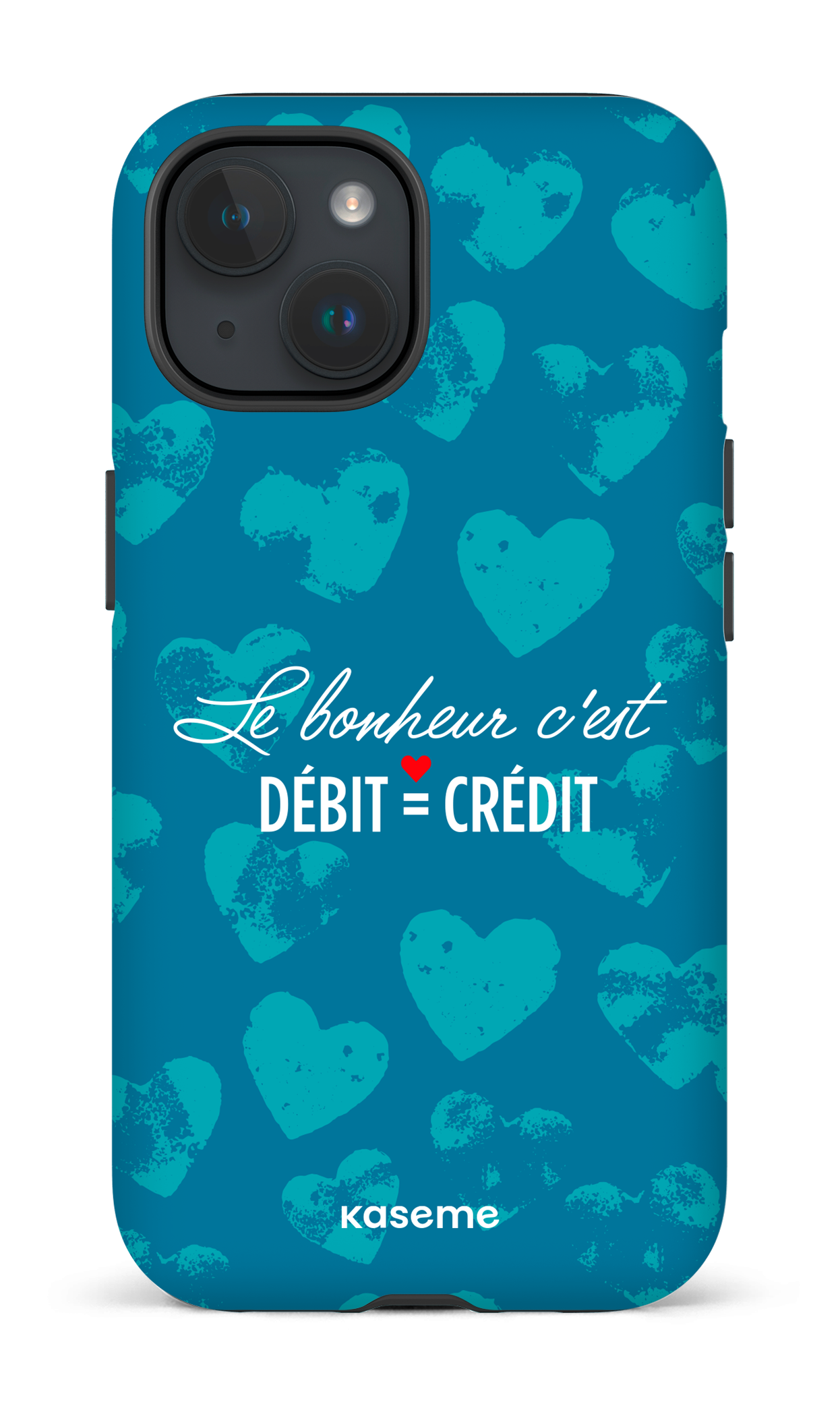 Le bonheur c'est débit = crédit - iPhone 15 Tough (Matte)