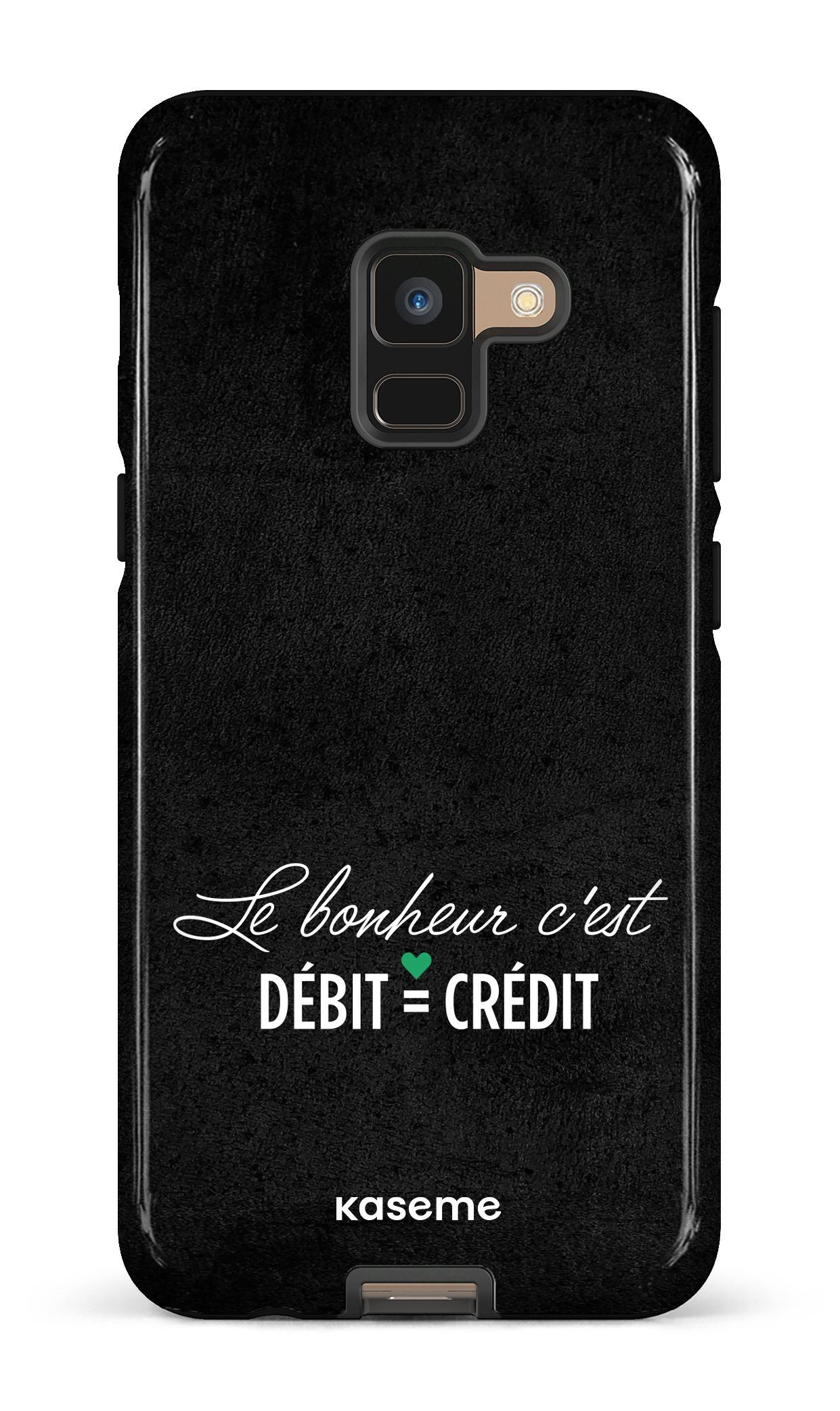 Le bonheur c'est débit = crédit (noir) - Galaxy A8 Tough