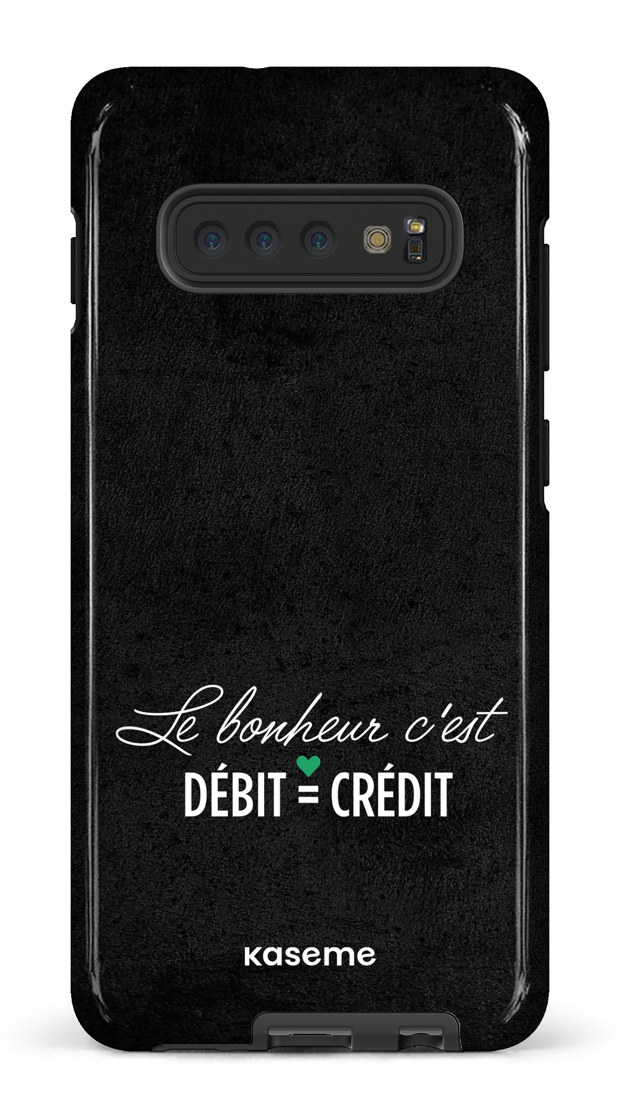 Le bonheur c'est débit = crédit (noir) - Galaxy S10 Plus Tough