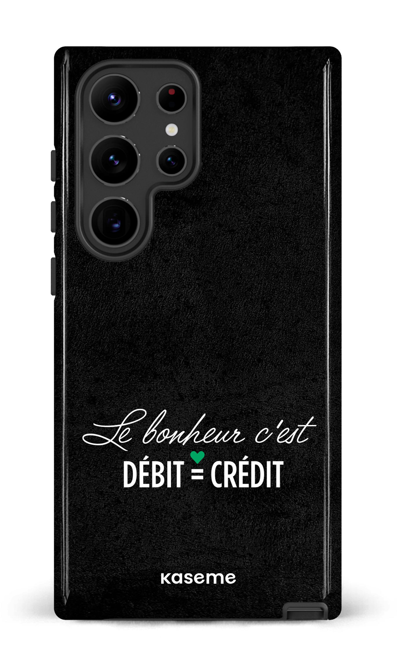 Le bonheur c'est débit = crédit (noir) - Galaxy S23 Ultra Tough Gloss