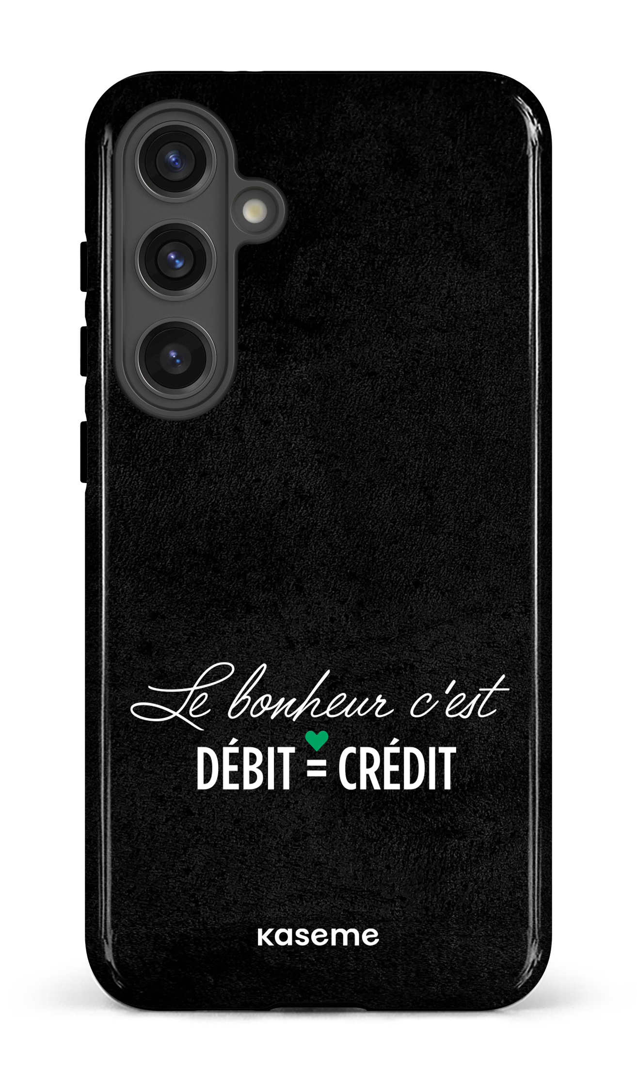 Le bonheur c'est débit = crédit (noir) - Galaxy S24 Plus Tough (Gloss)