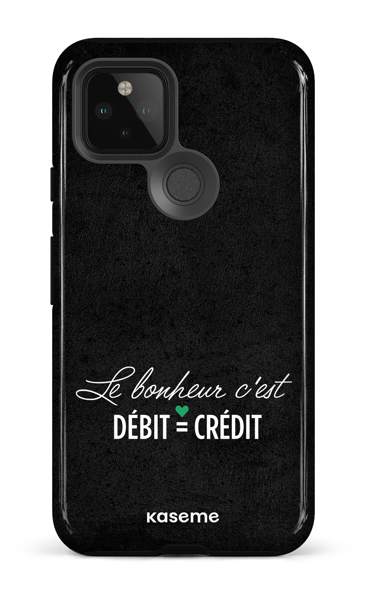 Le bonheur c'est débit = crédit (noir) - Google Pixel 5 Tough