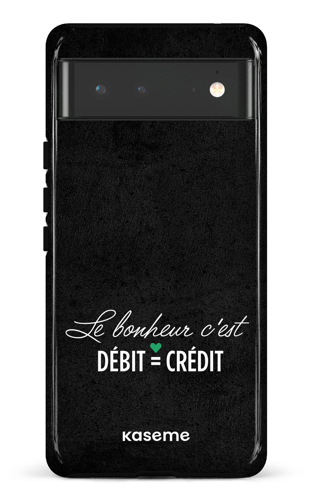 Le bonheur c'est débit = crédit (noir) - Google Pixel 6 Tough